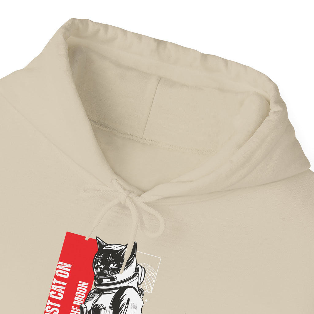 First Cat on the Moon Buzz Pawldrin Astronaut Graphic Unisex Hoodie,