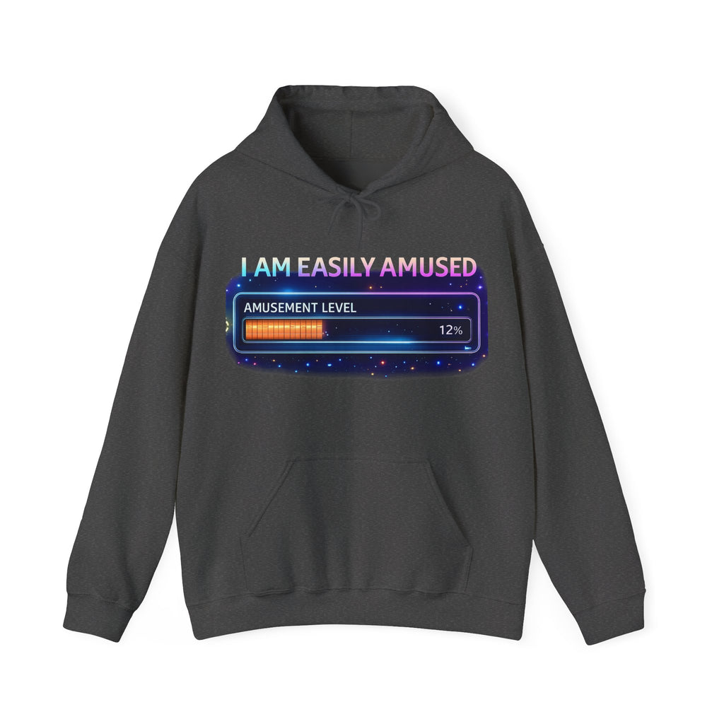I Am Easily Amused Level Meter Hoodie | Funny Gamer Sweatshirt