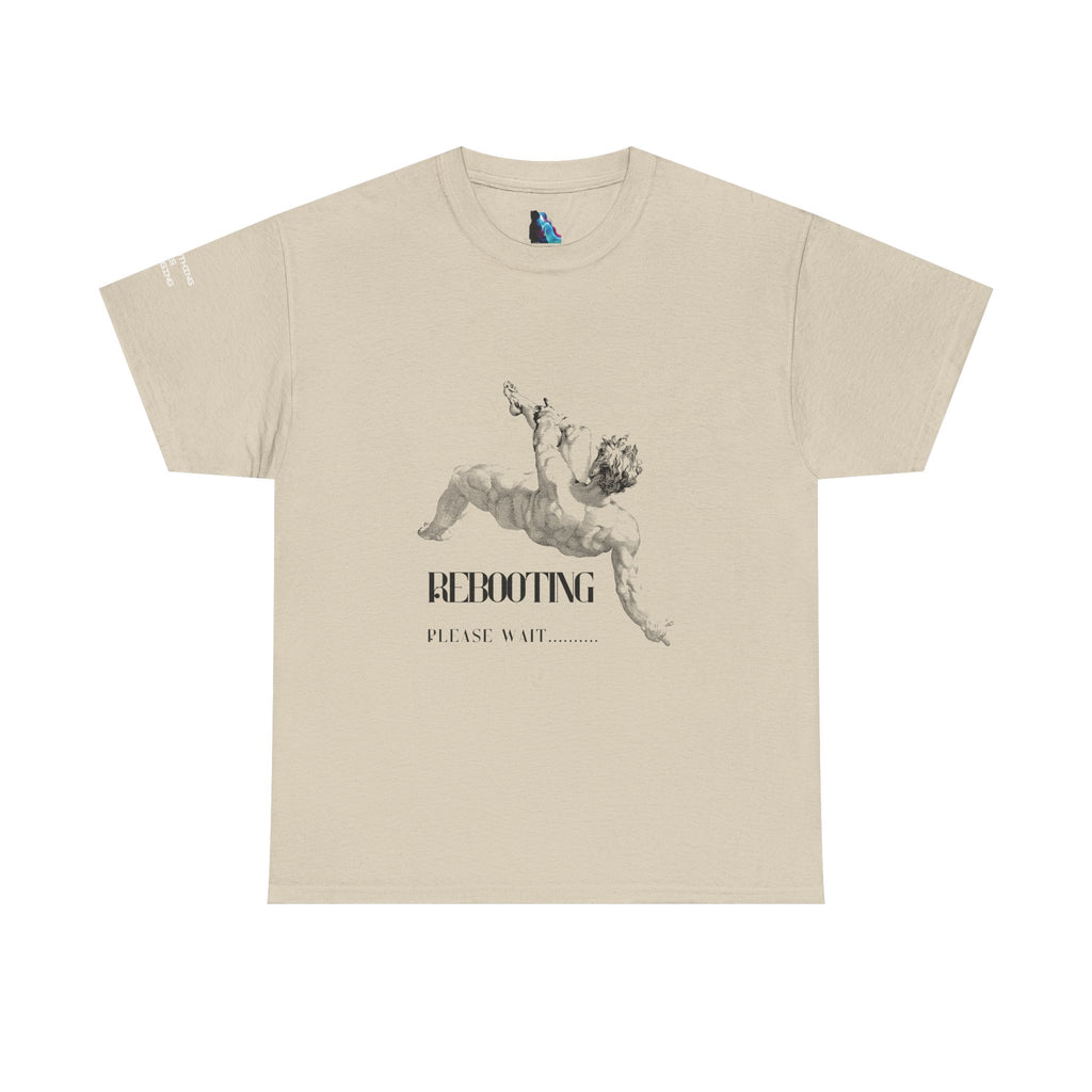 Rebooting Please Wait...  Artistic Unisex Heavy Cotton Tee - Perfect for Casual Wear, Unique Gift, Birthday, or Art Lovers