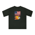 Team USA Flaming Soccer Ball T-Shirt | American Flag Soccer Tee SPF protection