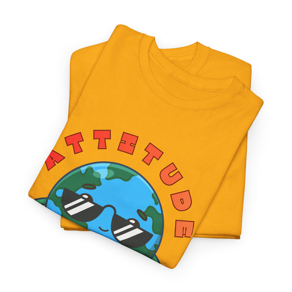 Attitude Is Everything Earth Character T-Shirt | Cute Planet Graphic Tee