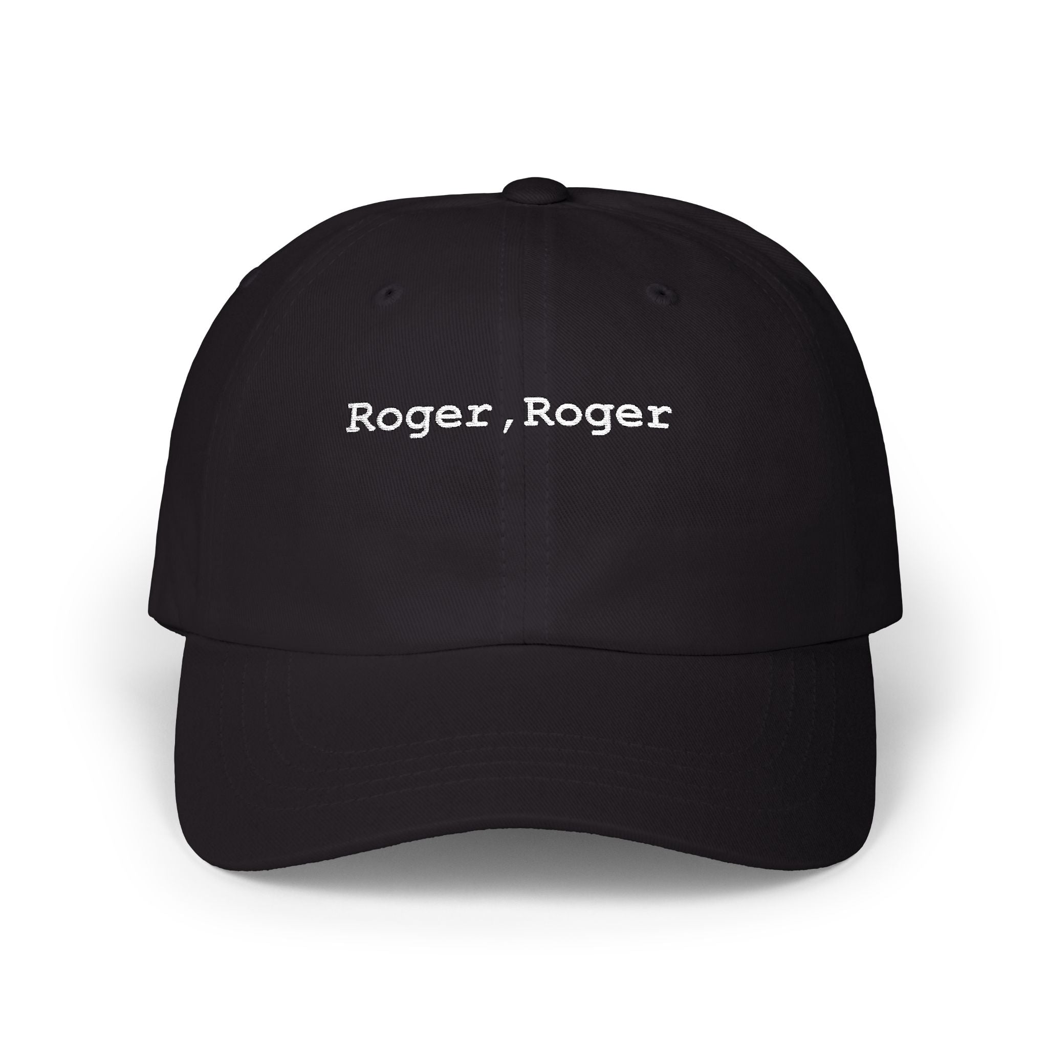 Roger, Roger Dad Cap Embroidered Airplane movie Phrase Baseball Hat