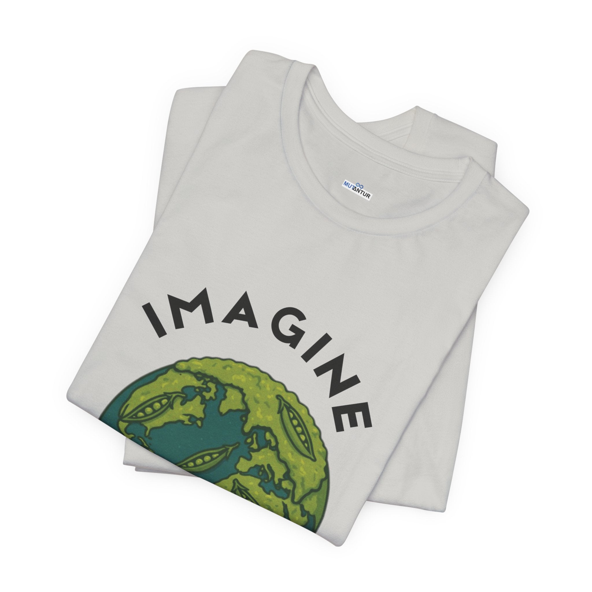 Imagine Whirled Peas Short Sleeve Tee, Eco-Friendly T-Shirt