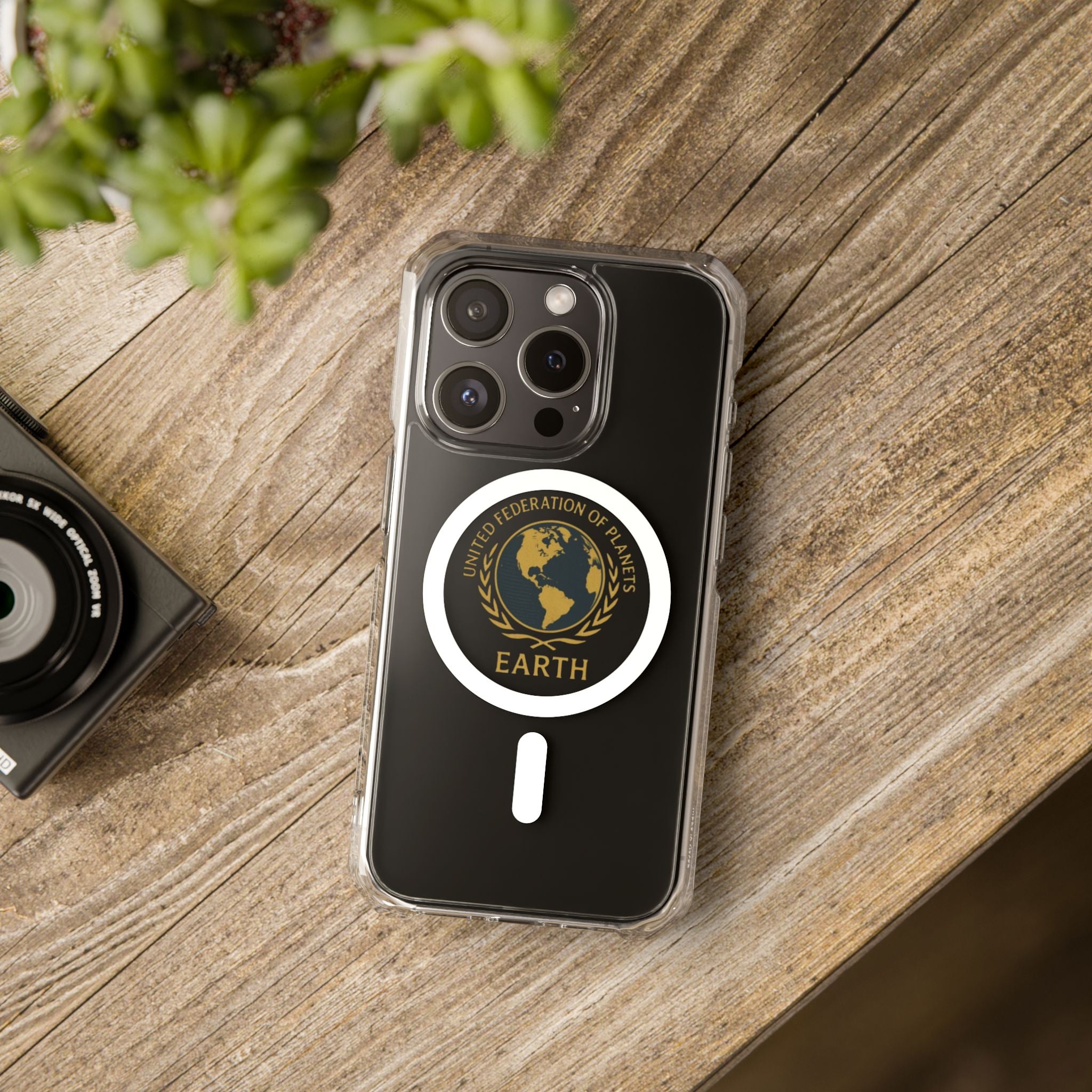 United Federation of Planets Earth Logo Magnetic Clear Case | Phone Case
