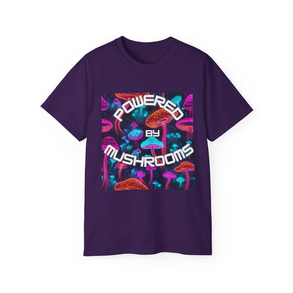 Powered by Mushrooms Funky Unisex Graphic Shirt
