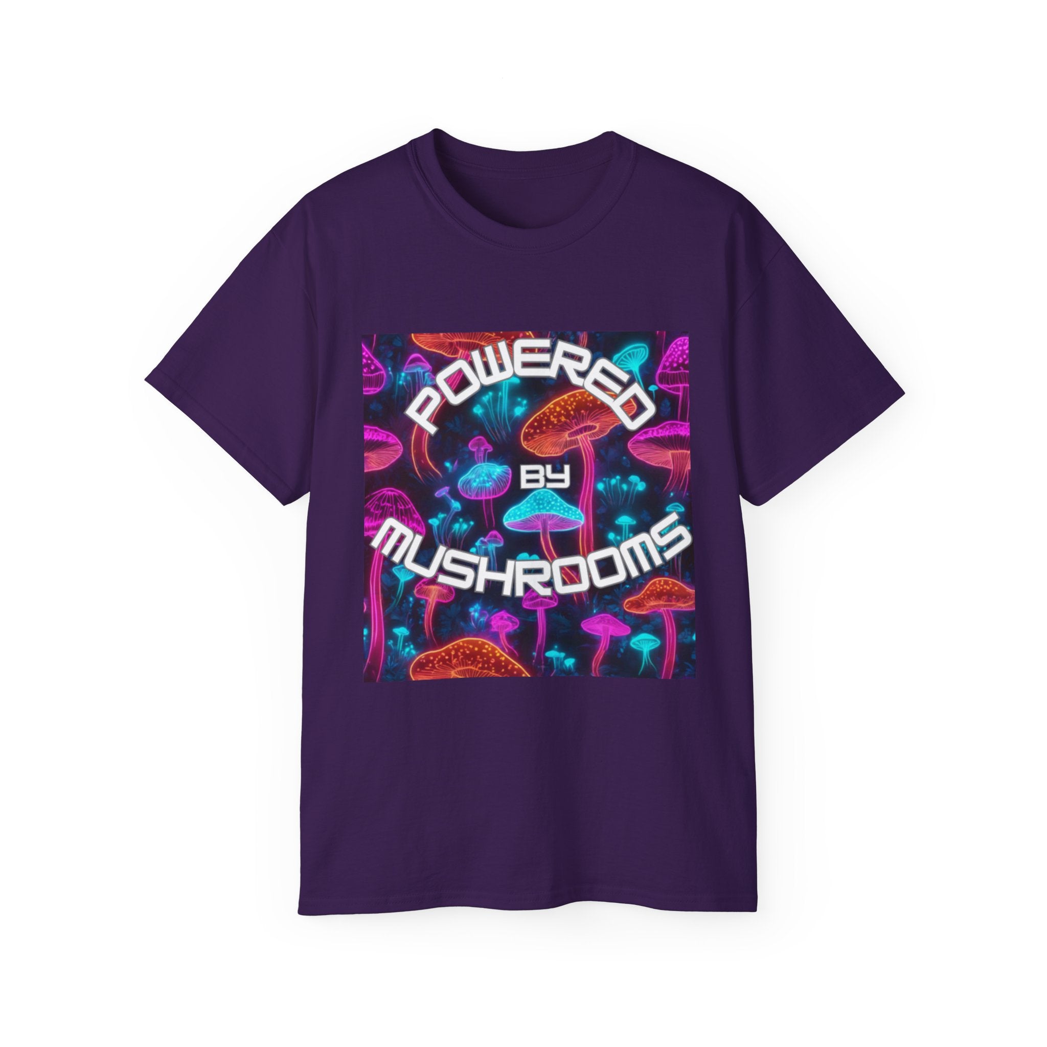 Powered by Mushrooms Funky Unisex Graphic Shirt