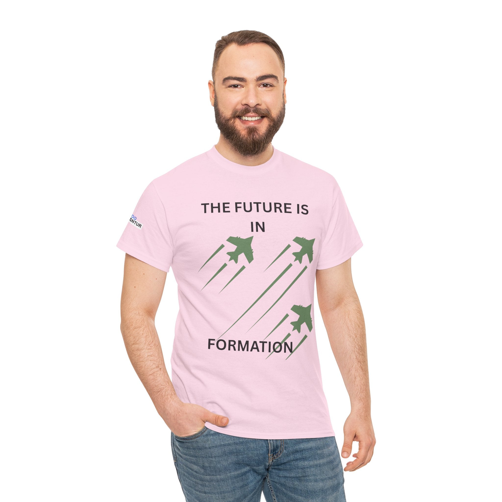 The Future Is IN Formation T-shirt | Fighter Jet positive vibe Graphic Tee