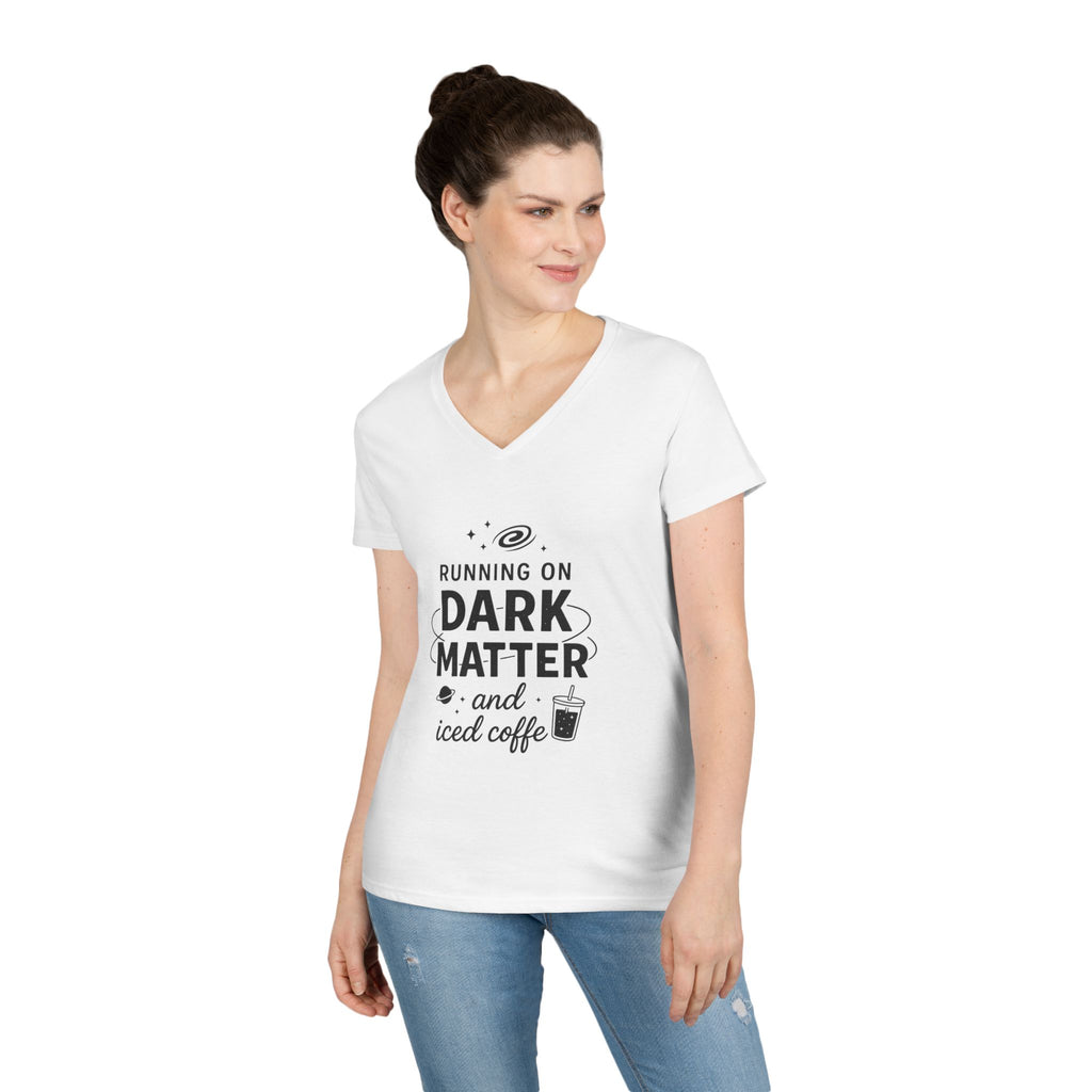 Running on Dark Matter and Iced Coffee T-Shirt | Science Coffee Tee