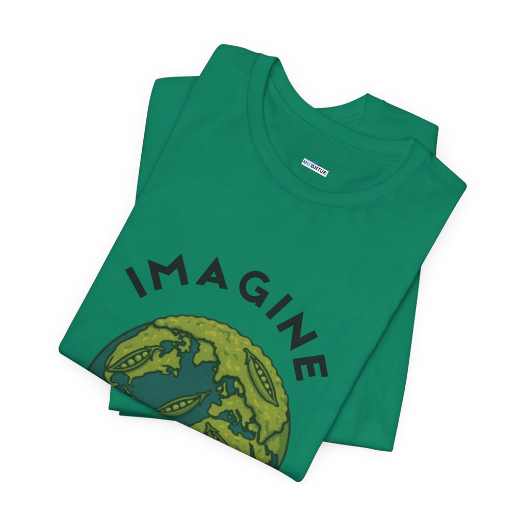 Imagine Whirled Peas Short Sleeve Tee, Eco-Friendly T-Shirt