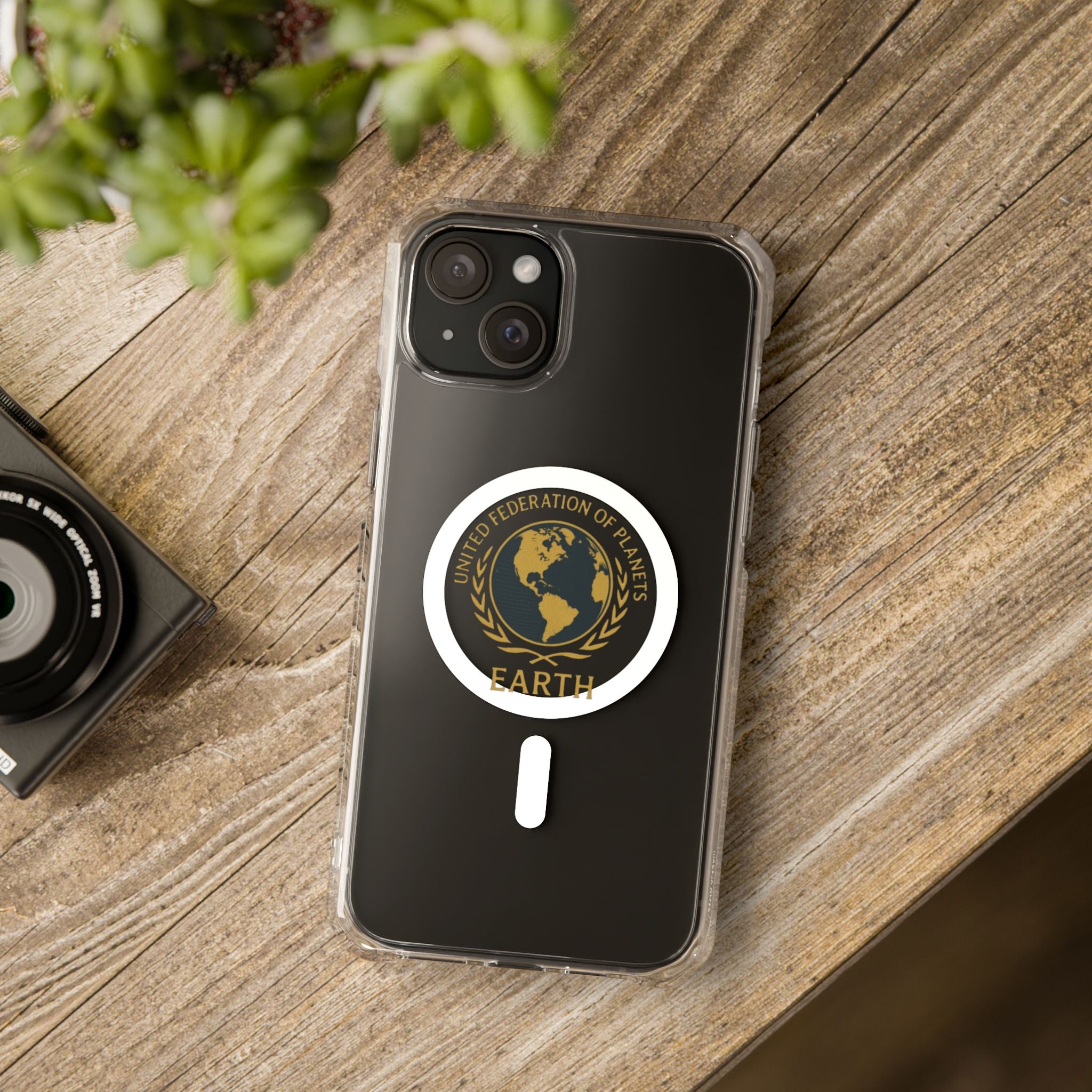 United Federation of Planets Earth Logo Magnetic Clear Case | Phone Case