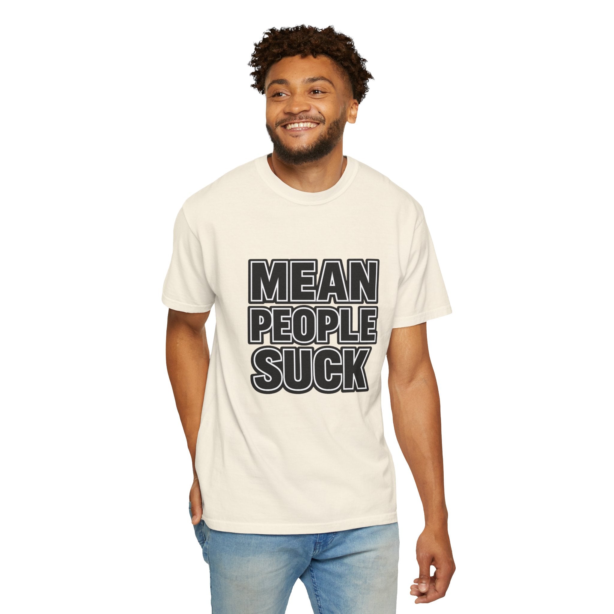Mean People Suck T-Shirt | Bold Retro Block Letter Tee