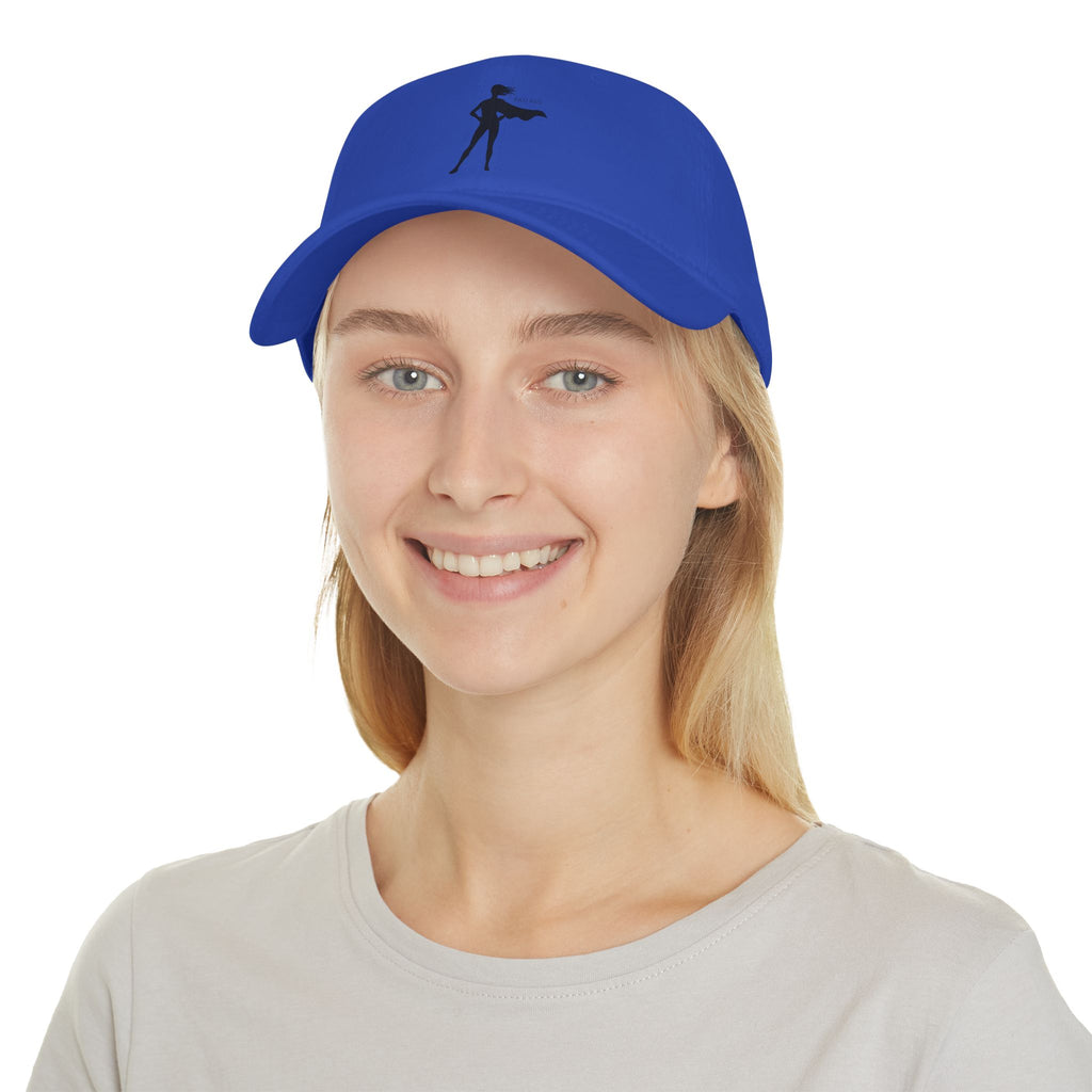 Bad Ass Superhero Silhouette Low Profile Cap | Retro Heroine Baseball Cap
