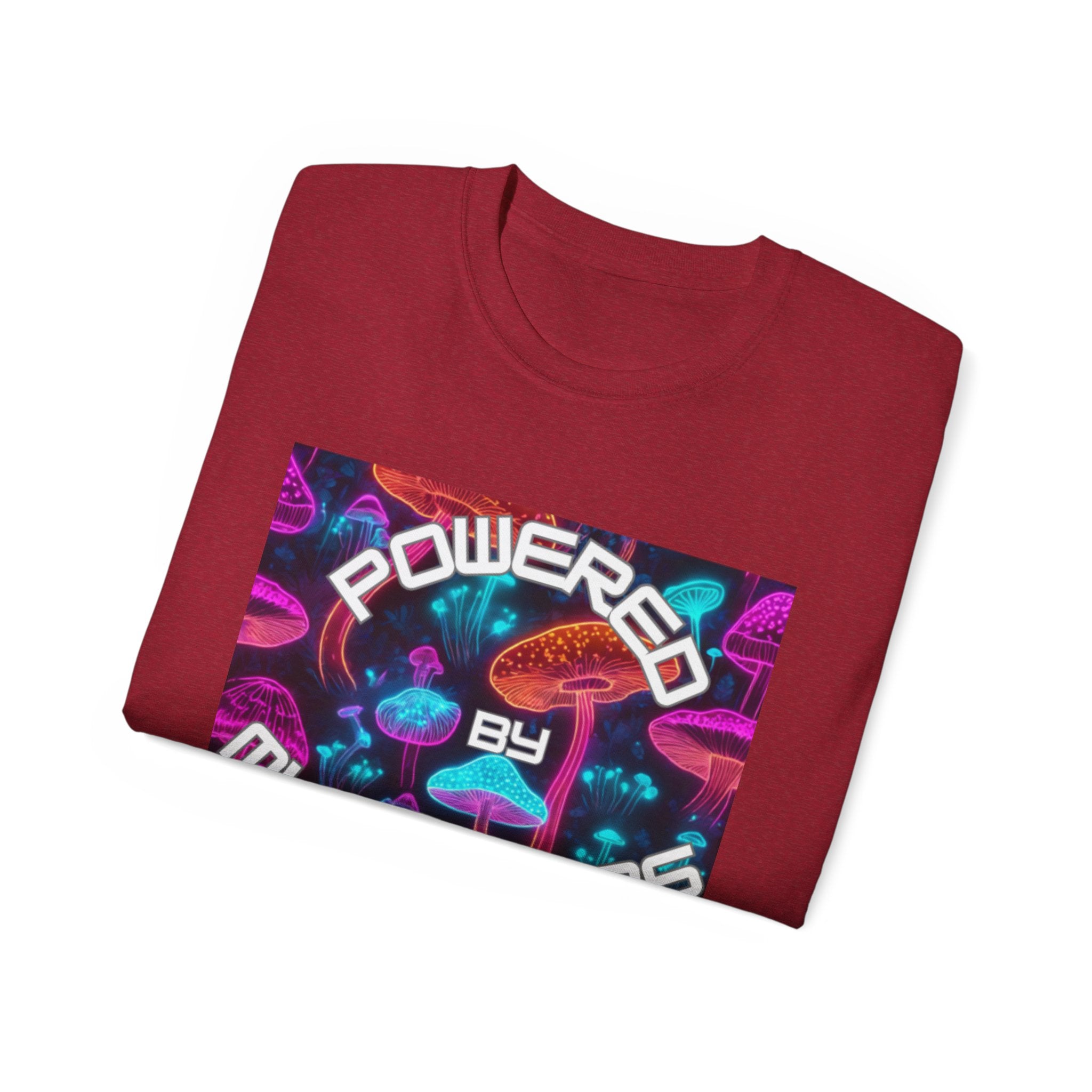 Powered by Mushrooms Funky Unisex Graphic Shirt