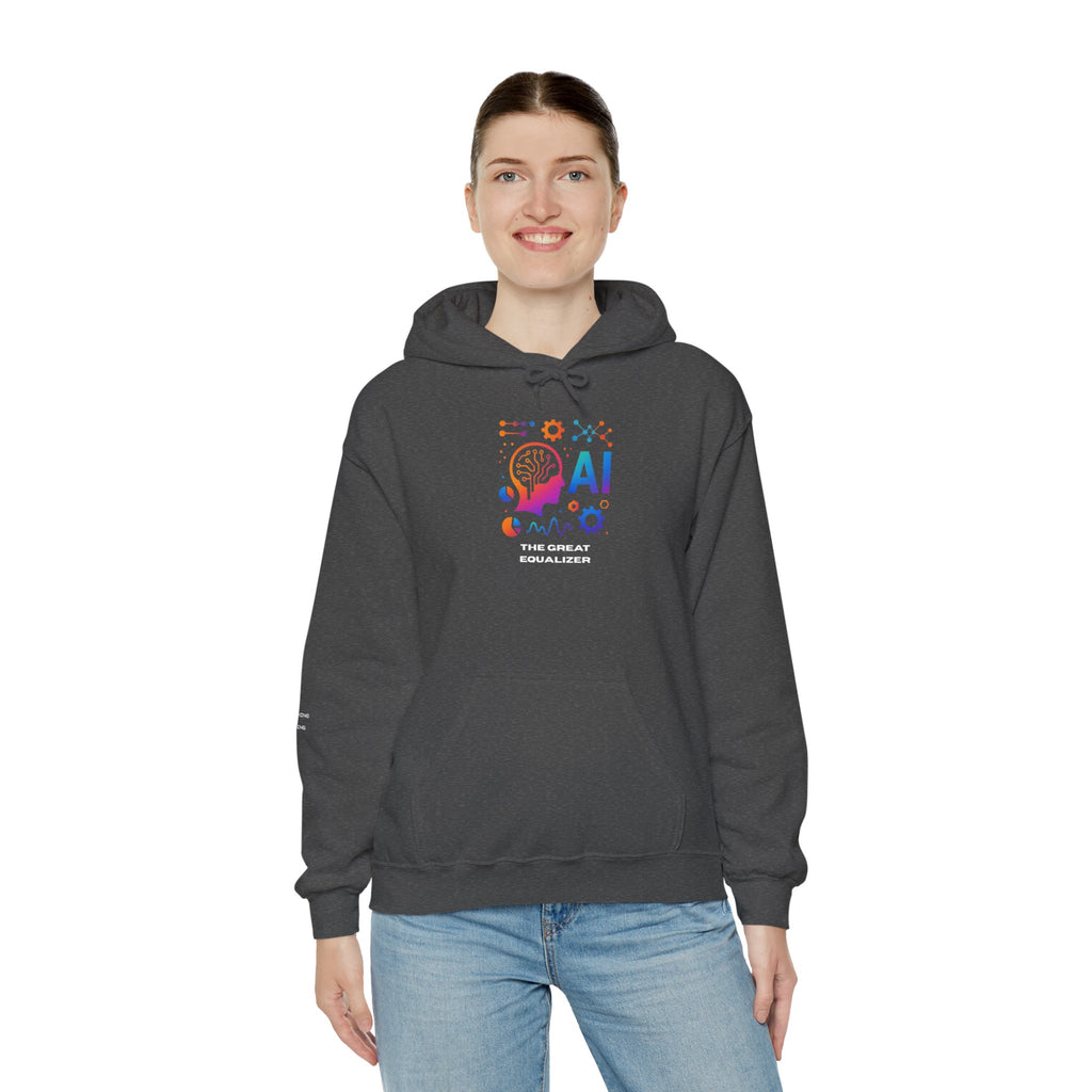 AI-Inspired Unisex Heavy Blend Hoodie, Cozy Sweatshirt