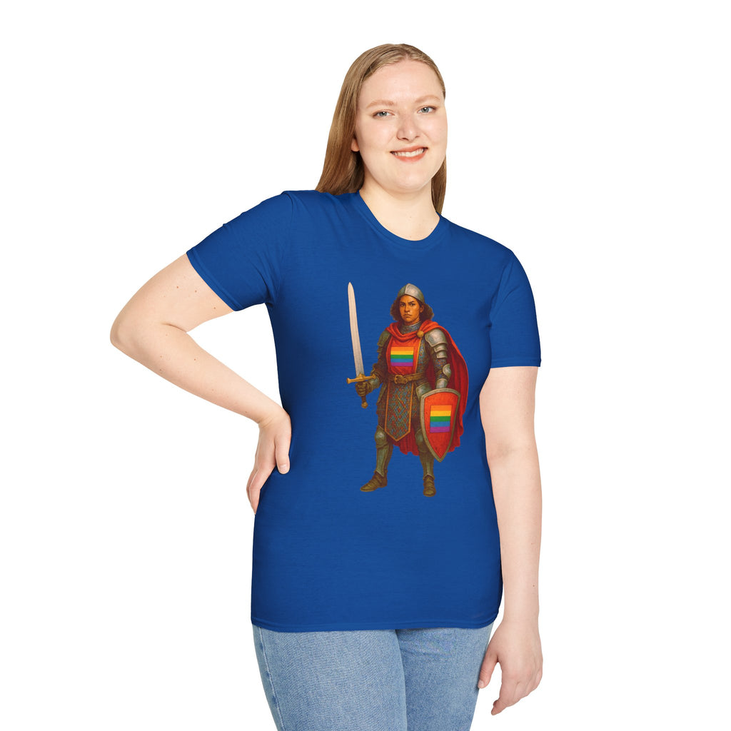 Rainbow Paladin T Shirt  Medieval Armor with Pride Shield