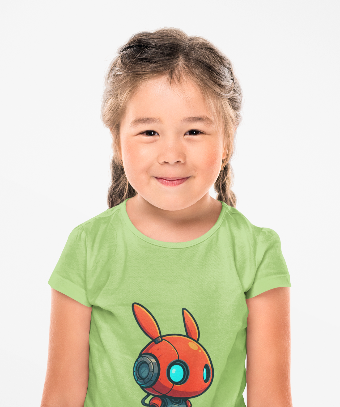 Happy RobotToddler T-shirt | Cute Sci-Fi Bunny Robot, Kids Tee