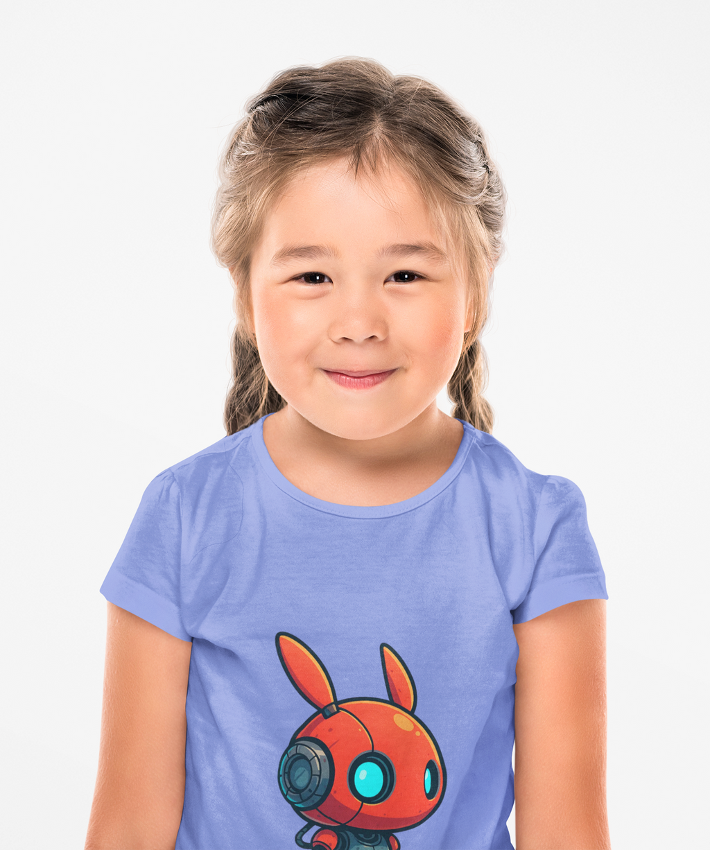 Happy RobotToddler T-shirt | Cute Sci-Fi Bunny Robot, Kids Tee