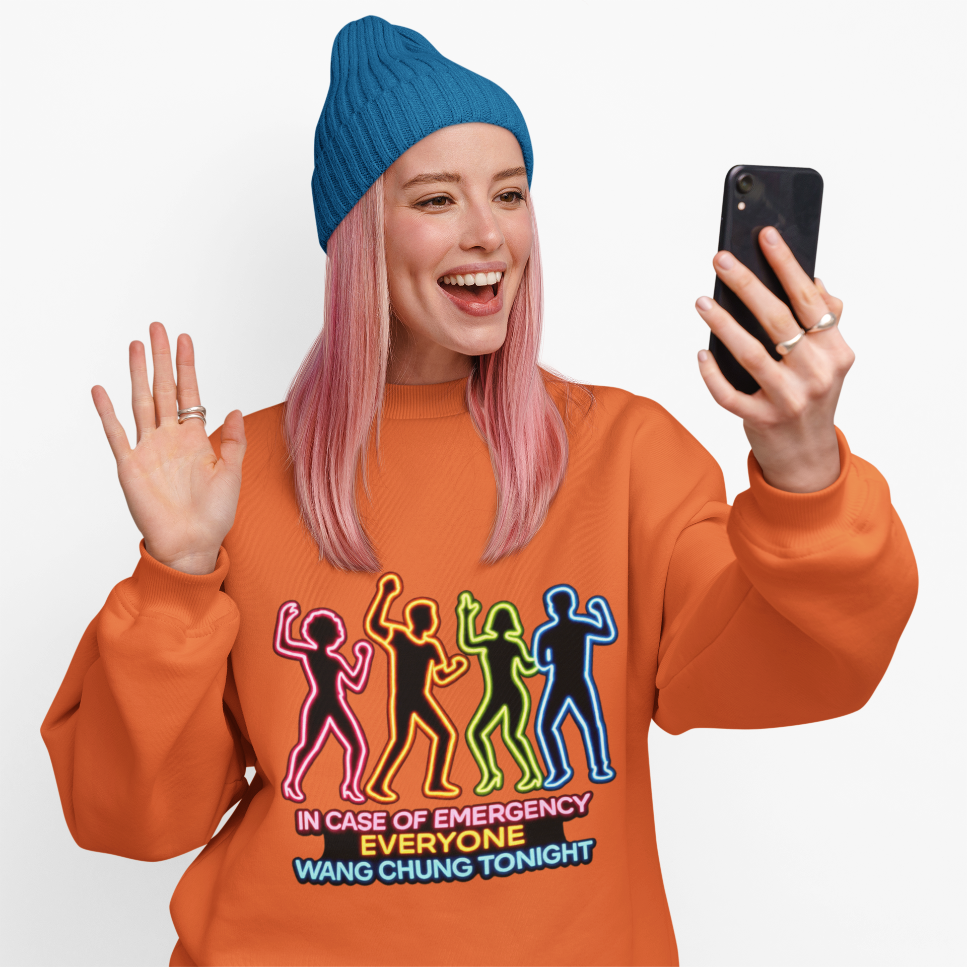 Emergency Everyone Wang Chung Tonight Sweatshirt, Cozy Playful Crewneck, Fun Gift for Music Lovers, Unisex Apparel
