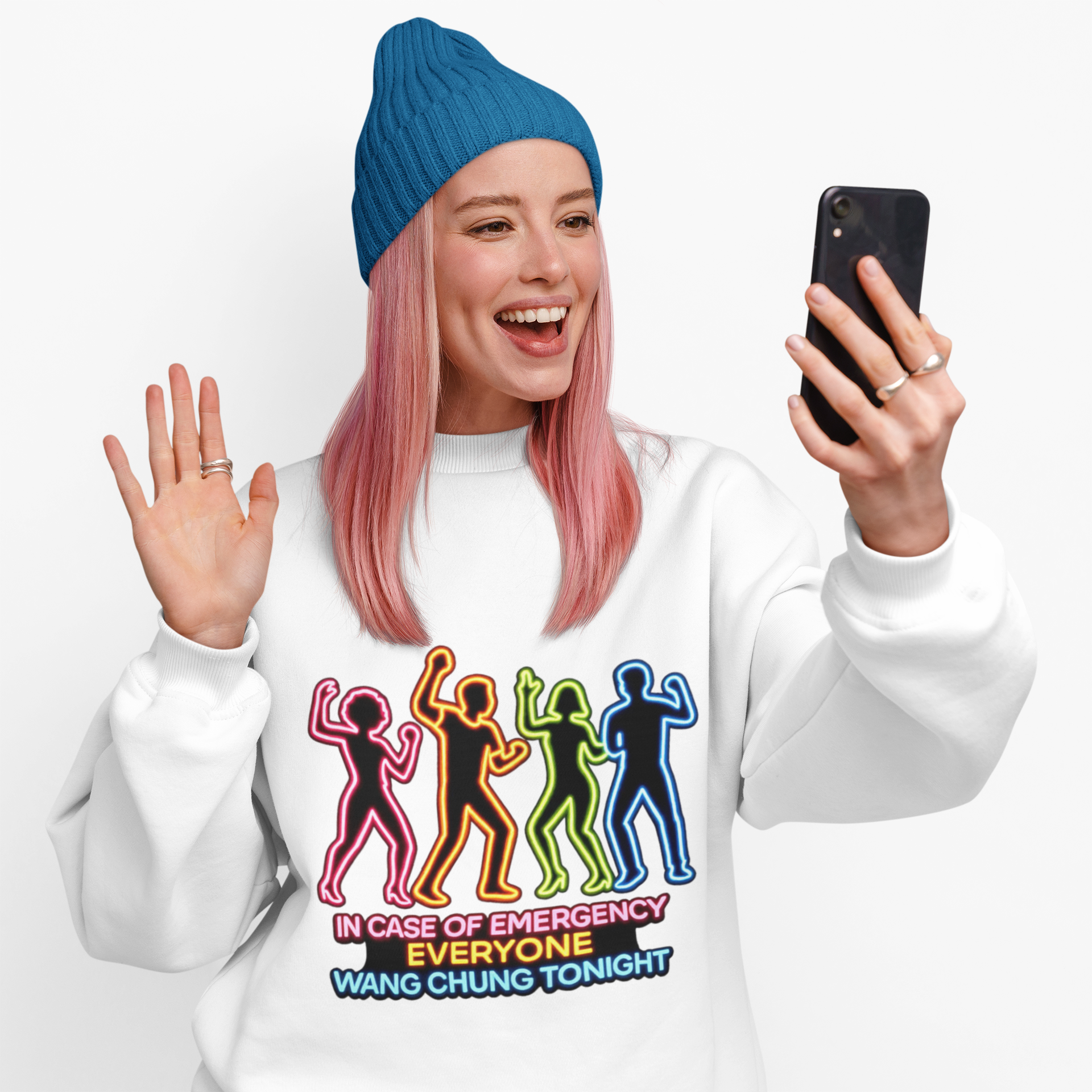 Emergency Everyone Wang Chung Tonight Sweatshirt, Cozy Playful Crewneck, Fun Gift for Music Lovers, Unisex Apparel