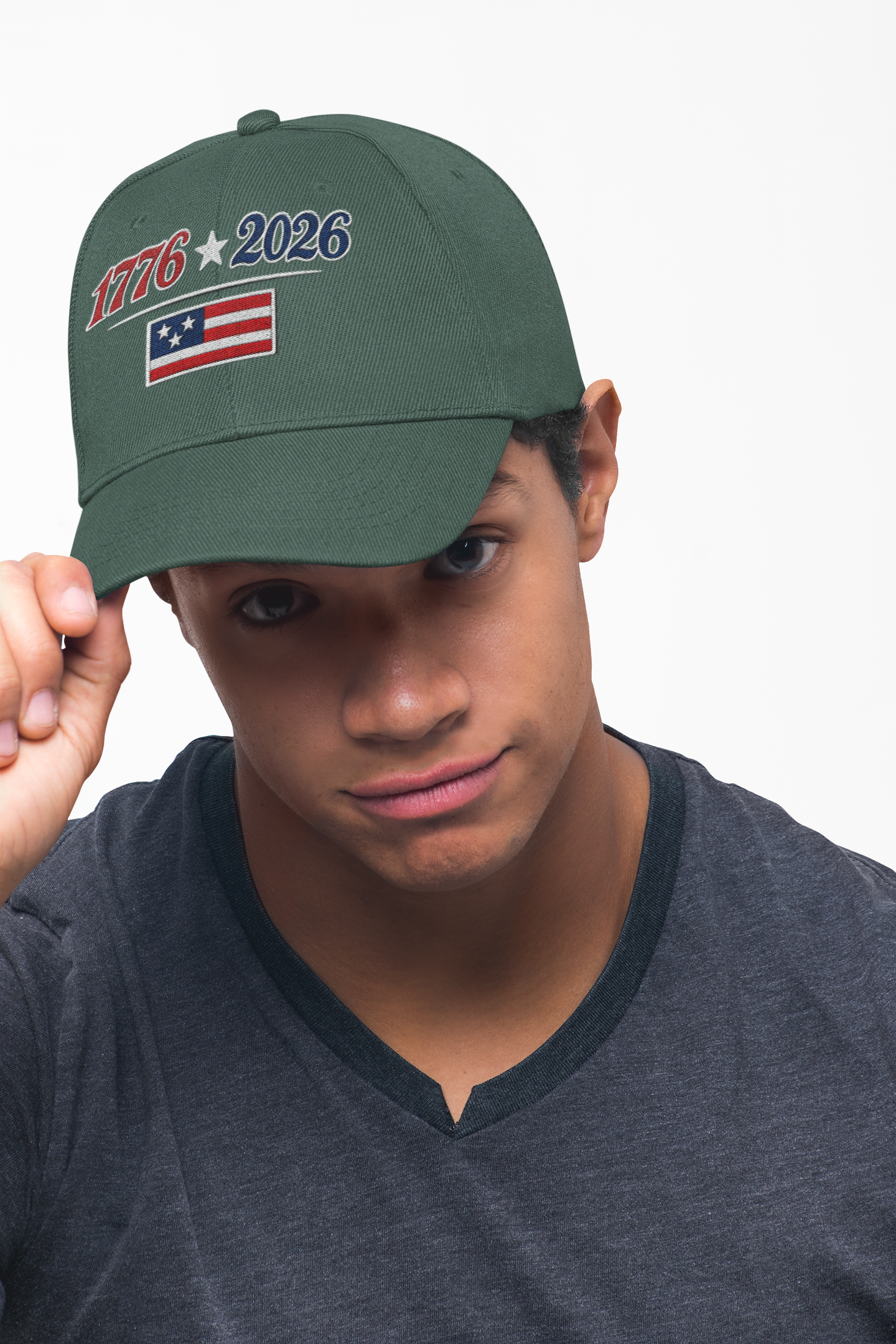 1776 2026 Flag Dad Cap Embroidered Patriotic Birthday Baseball Hat