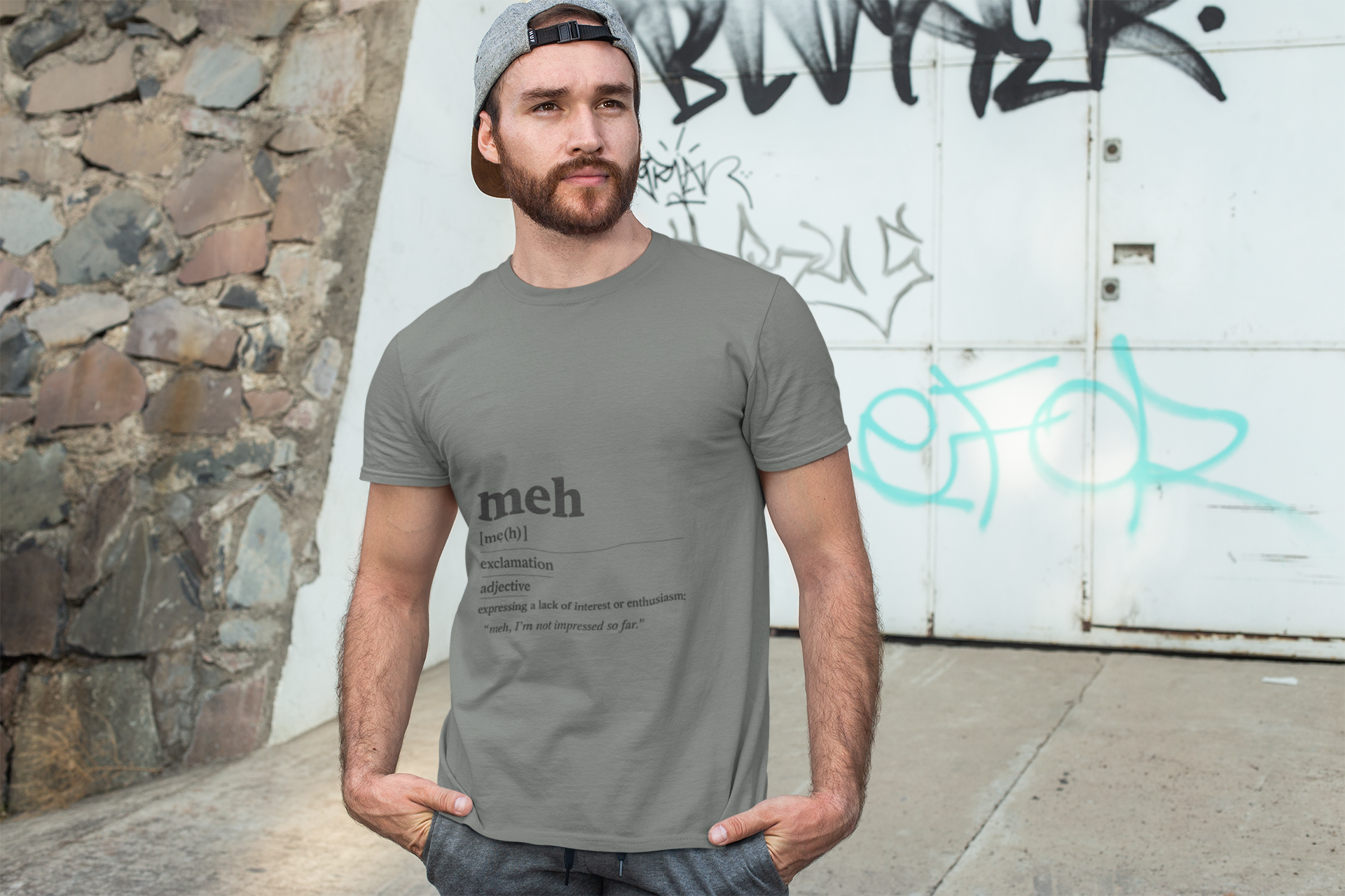 meh definition T-Shirt | funny Minimal Typography tee