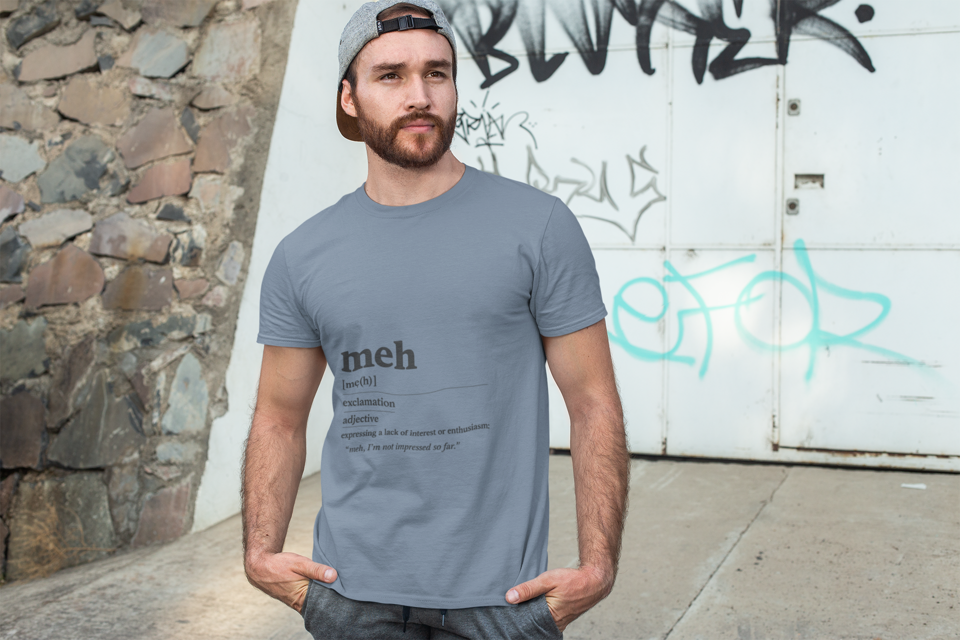 meh definition T-Shirt | funny Minimal Typography tee