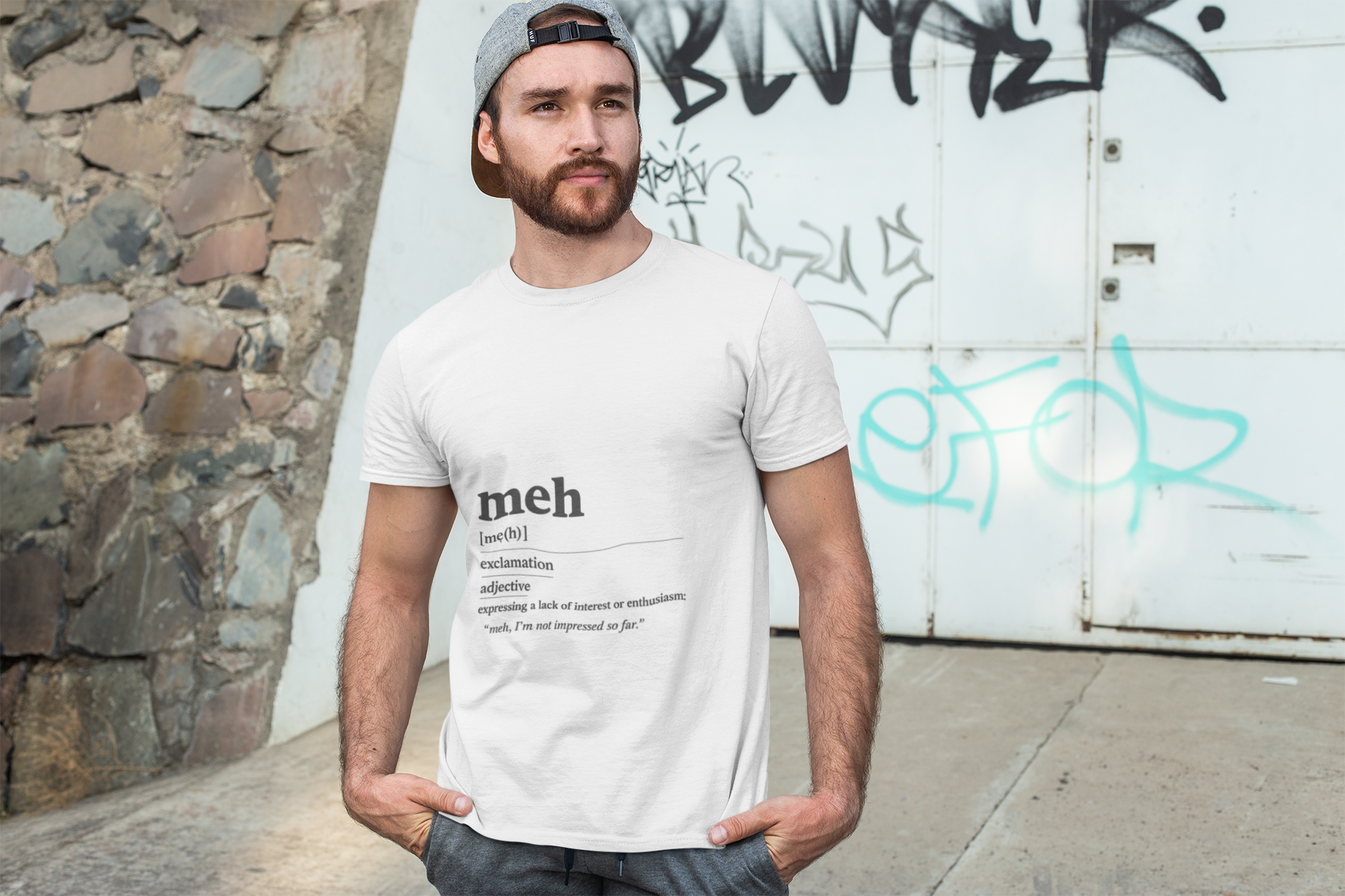 meh definition T-Shirt | funny Minimal Typography tee