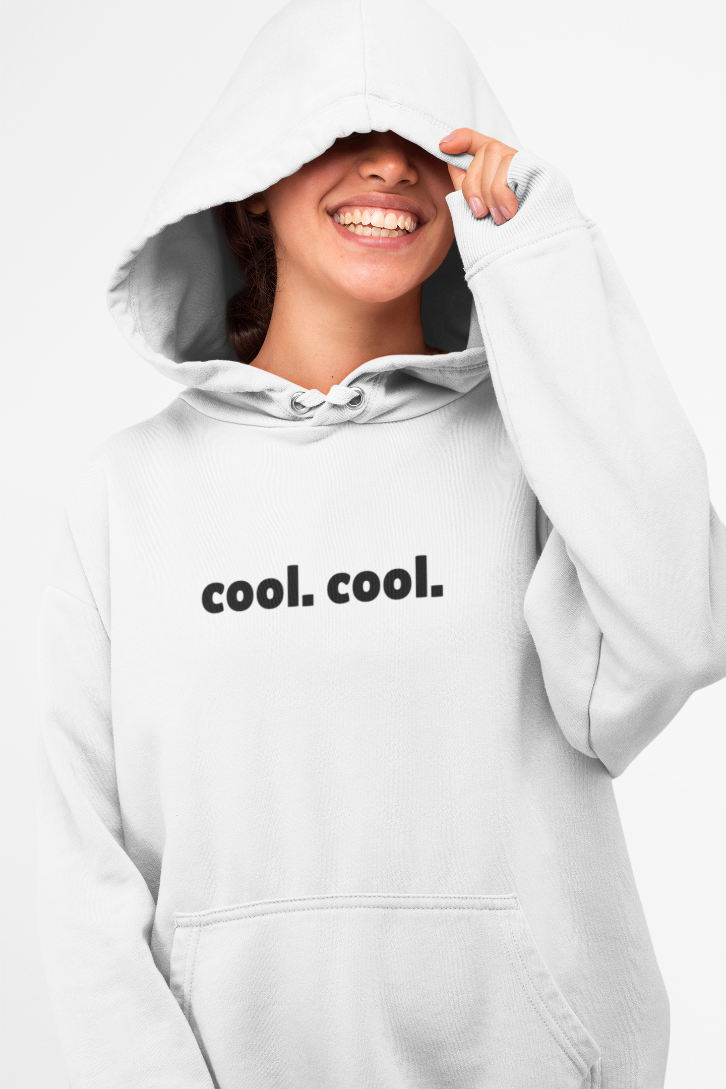 cool. cool. Hoodie | Minimal Text Graphic Pullover