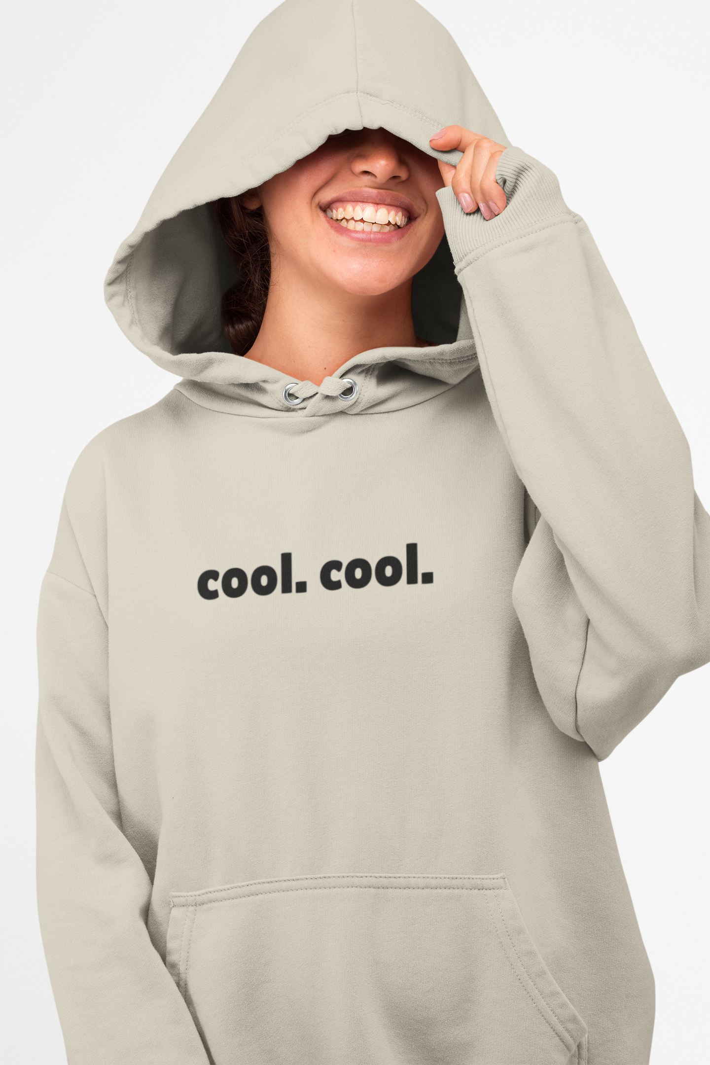 cool. cool. Hoodie | Minimal Text Graphic Pullover