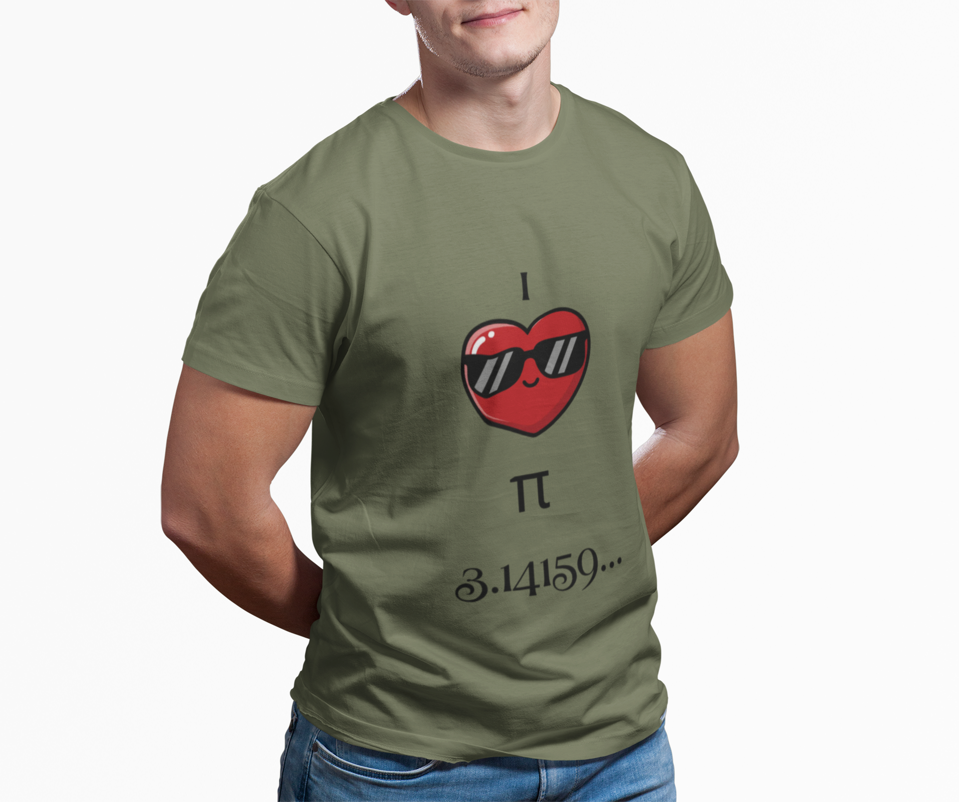 Pi Love T-Shirt — I  π 3.14159... Math lover shirt