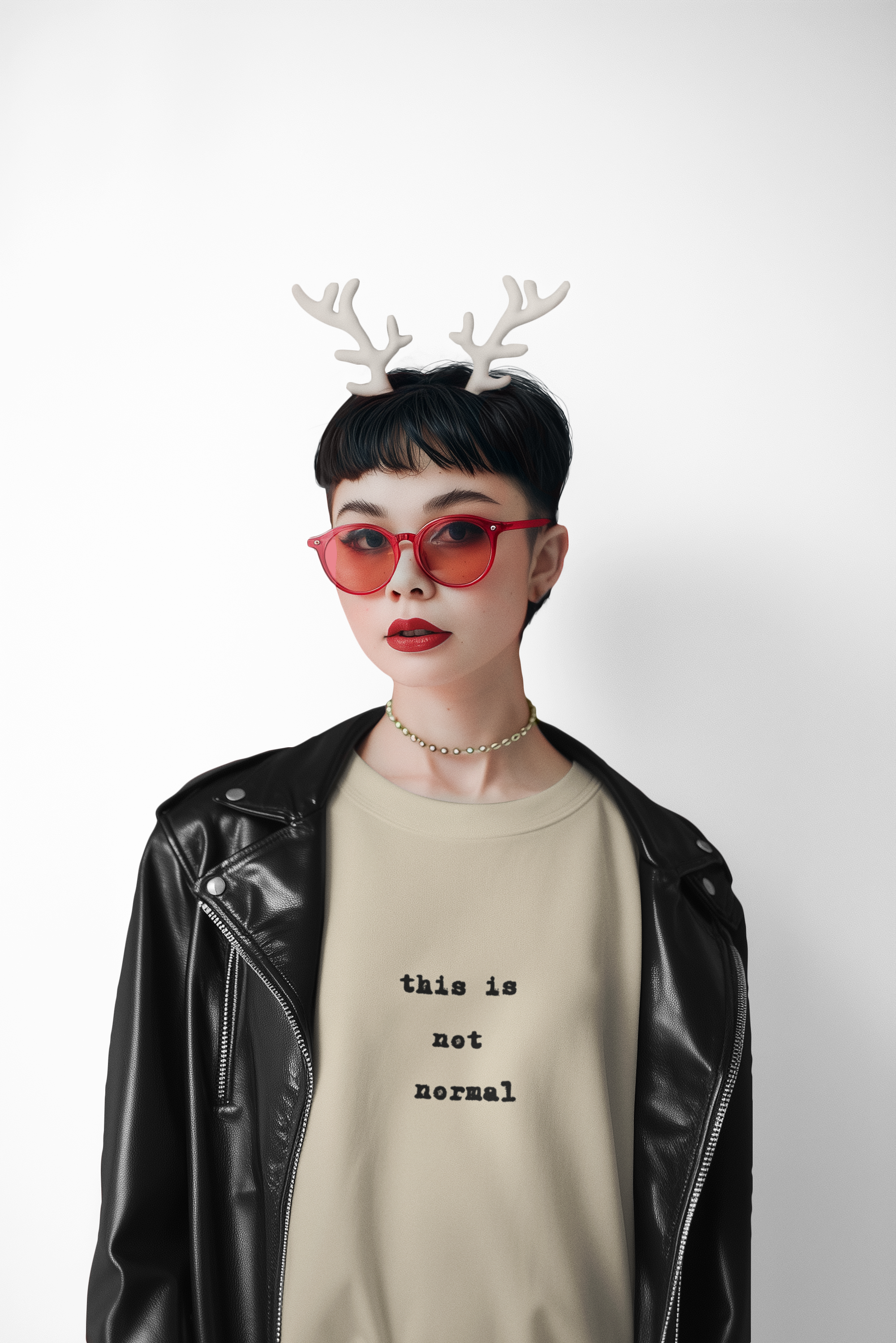 this is not normal Sweatshirt  funny Minimalist Text Crewneck