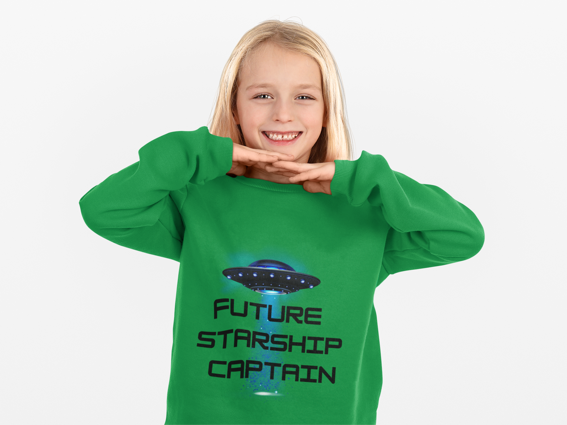 Future Starship Captain Kids Sweatshirt – Space Adventure Youth Apparel