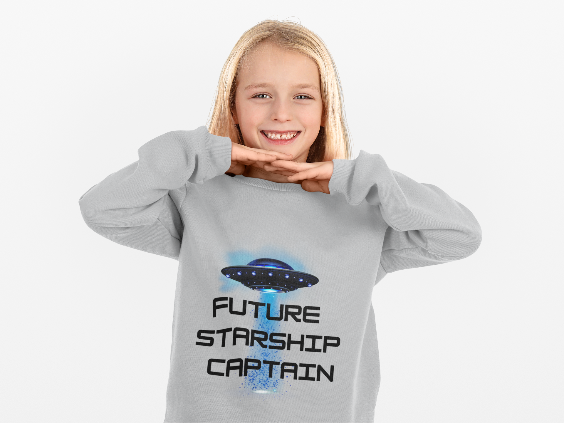 Future Starship Captain Kids Sweatshirt – Space Adventure Youth Apparel