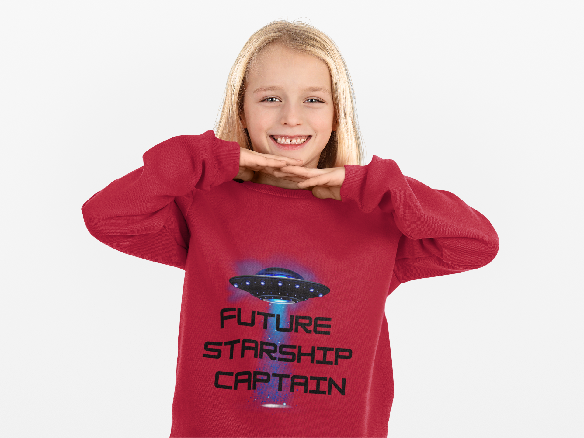 Future Starship Captain Kids Sweatshirt – Space Adventure Youth Apparel