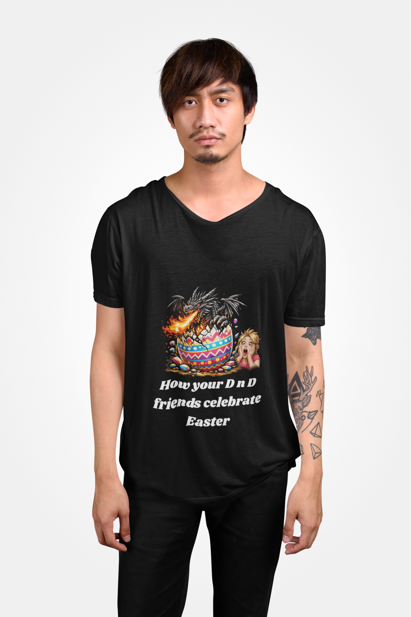 Dragon hatching from an Easter egg T-Shirt | How your DnD friends celebrate Easter