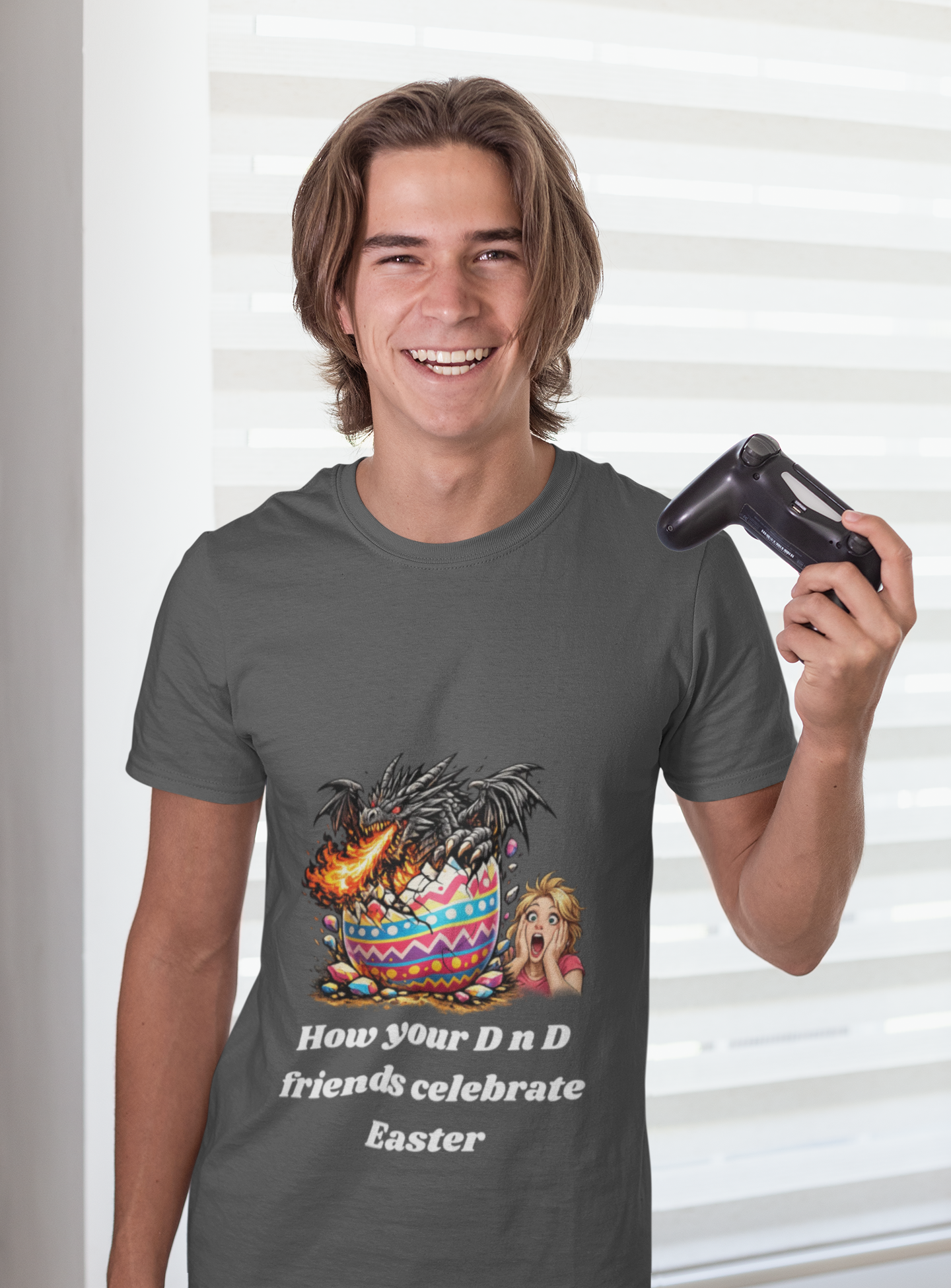 Dragon hatching from an Easter egg T-Shirt | How your DnD friends celebrate Easter
