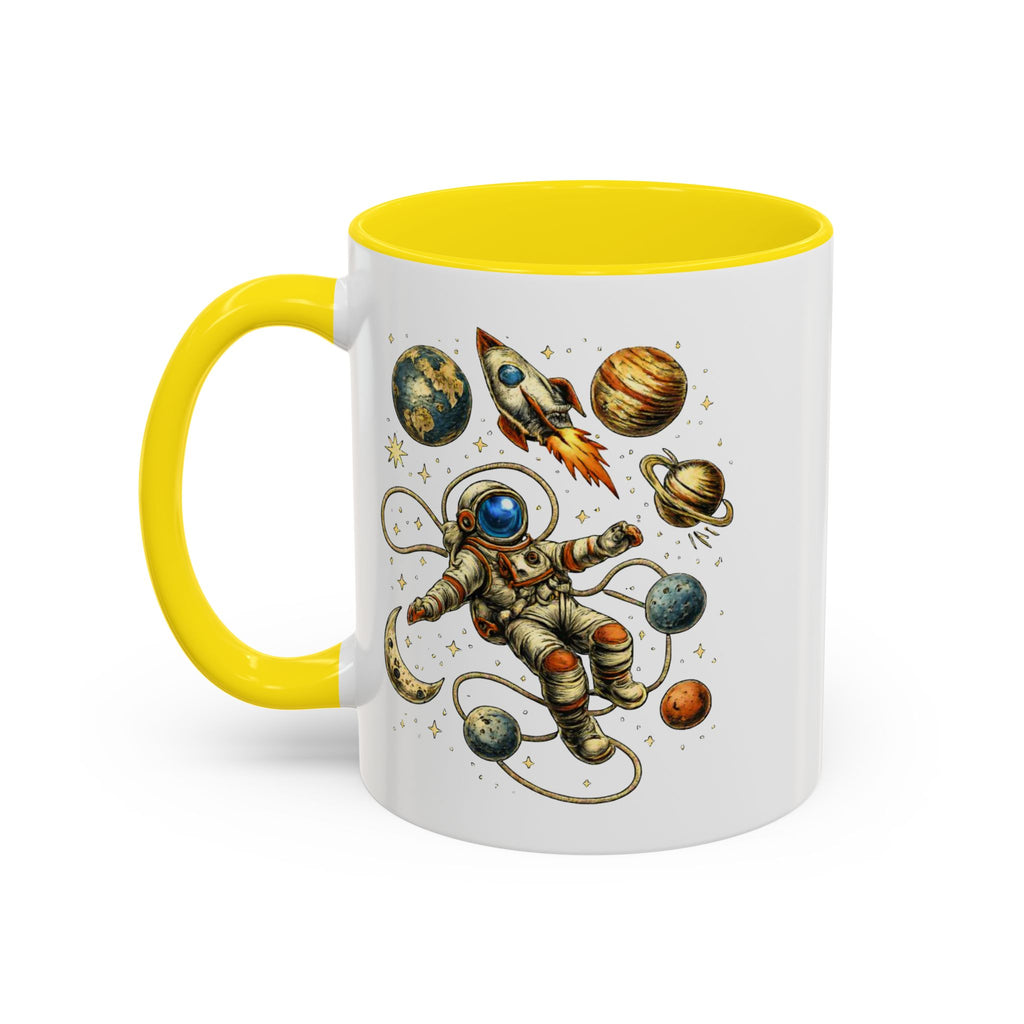 Astronaut in Space Coffee Mug | Rocket Planets Solar System