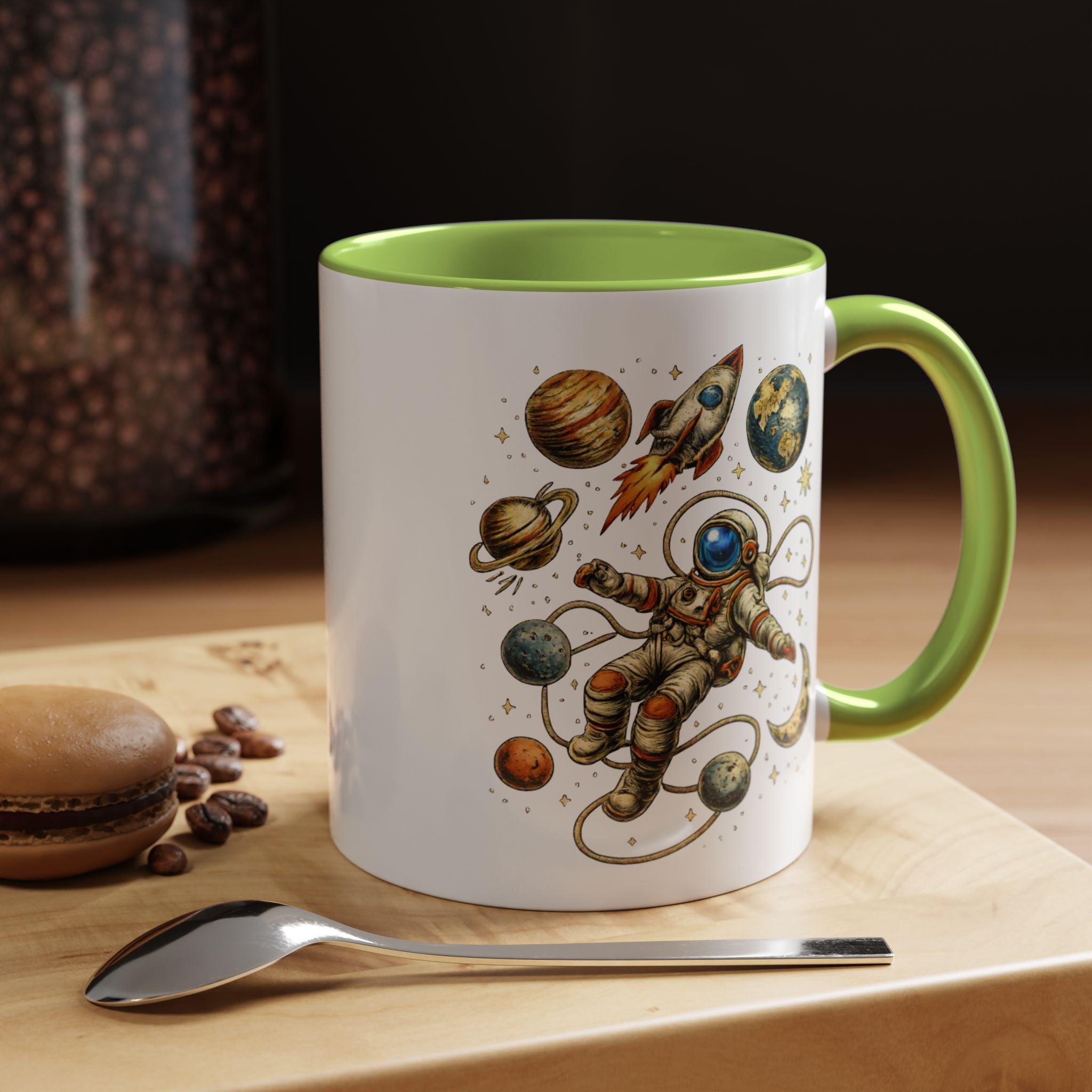 Astronaut in Space Coffee Mug | Rocket Planets Solar System
