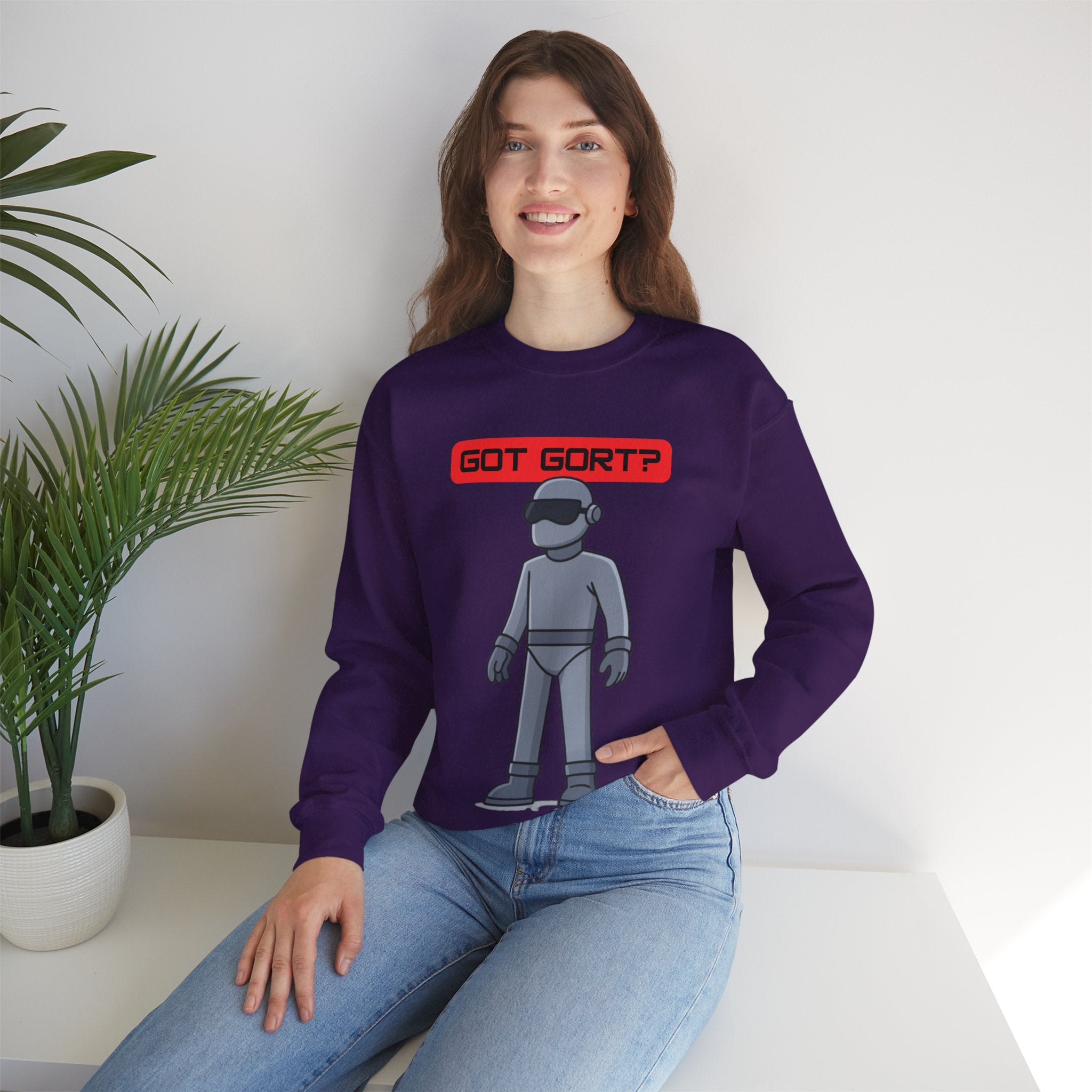 Got Gort? Unisex Crewneck Sweatshirt - Cool Casual Wear, Fun Graphic Hoodie, Perfect Gift for Friends, Everyday Comfort