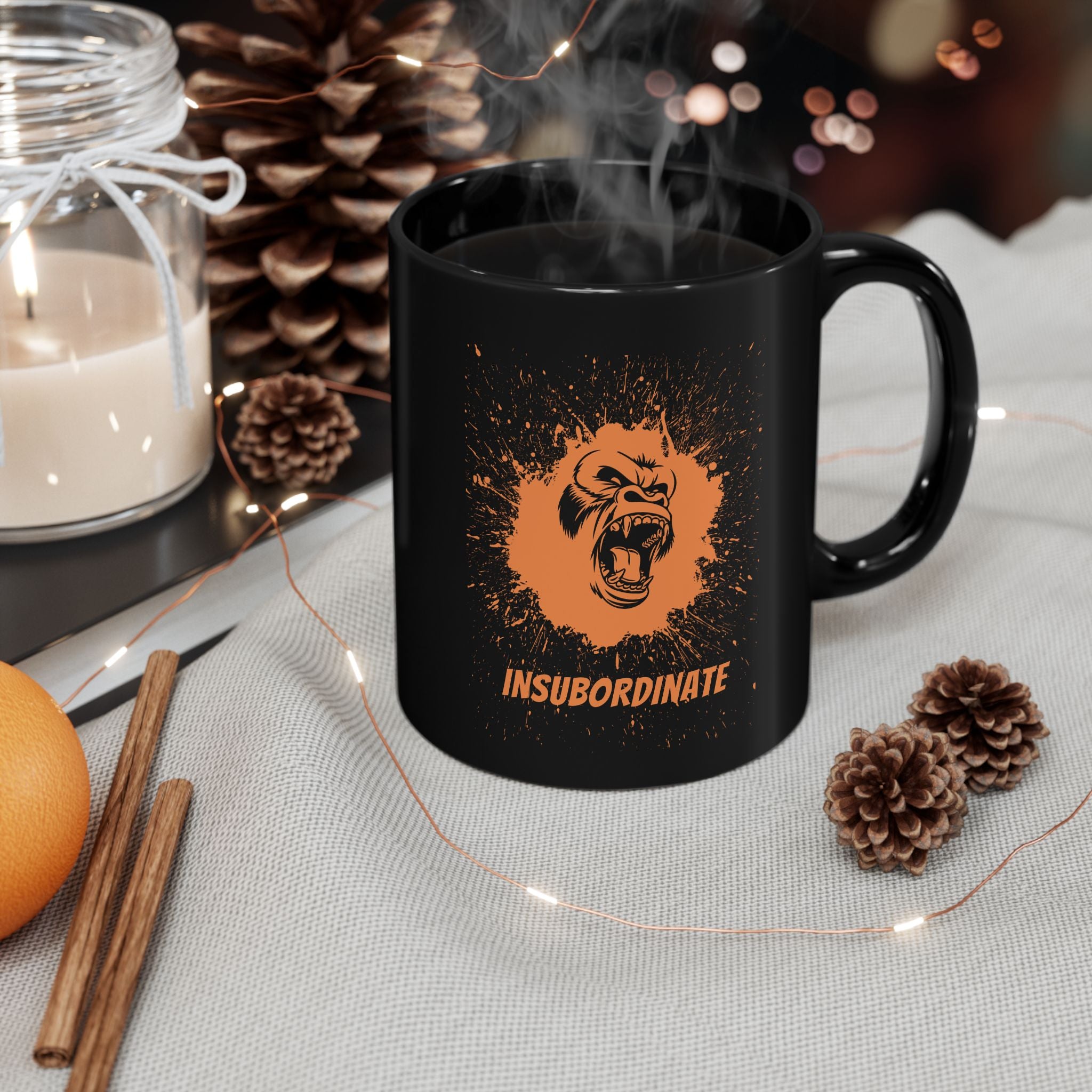 Insubordinate Black Mug,