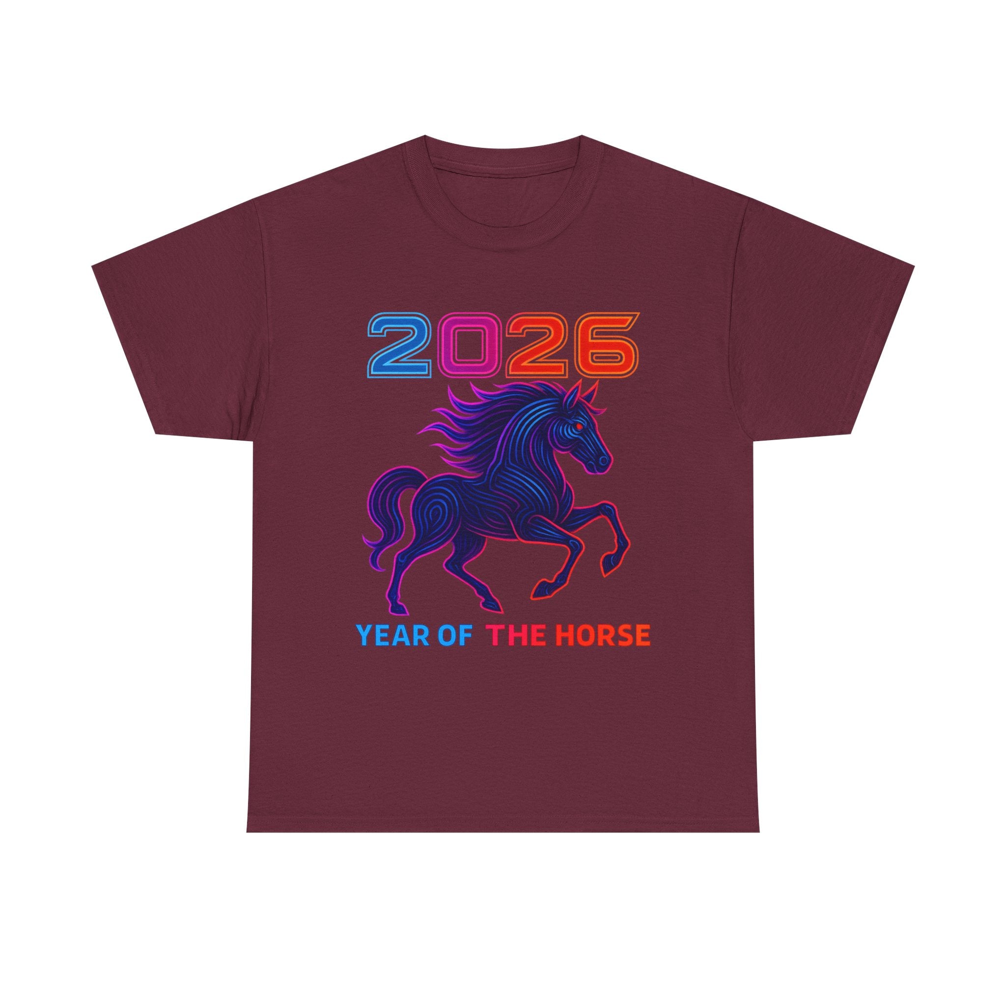 2026 Year of the Horse T-Shirt | Neon Stallion Graphic Tee