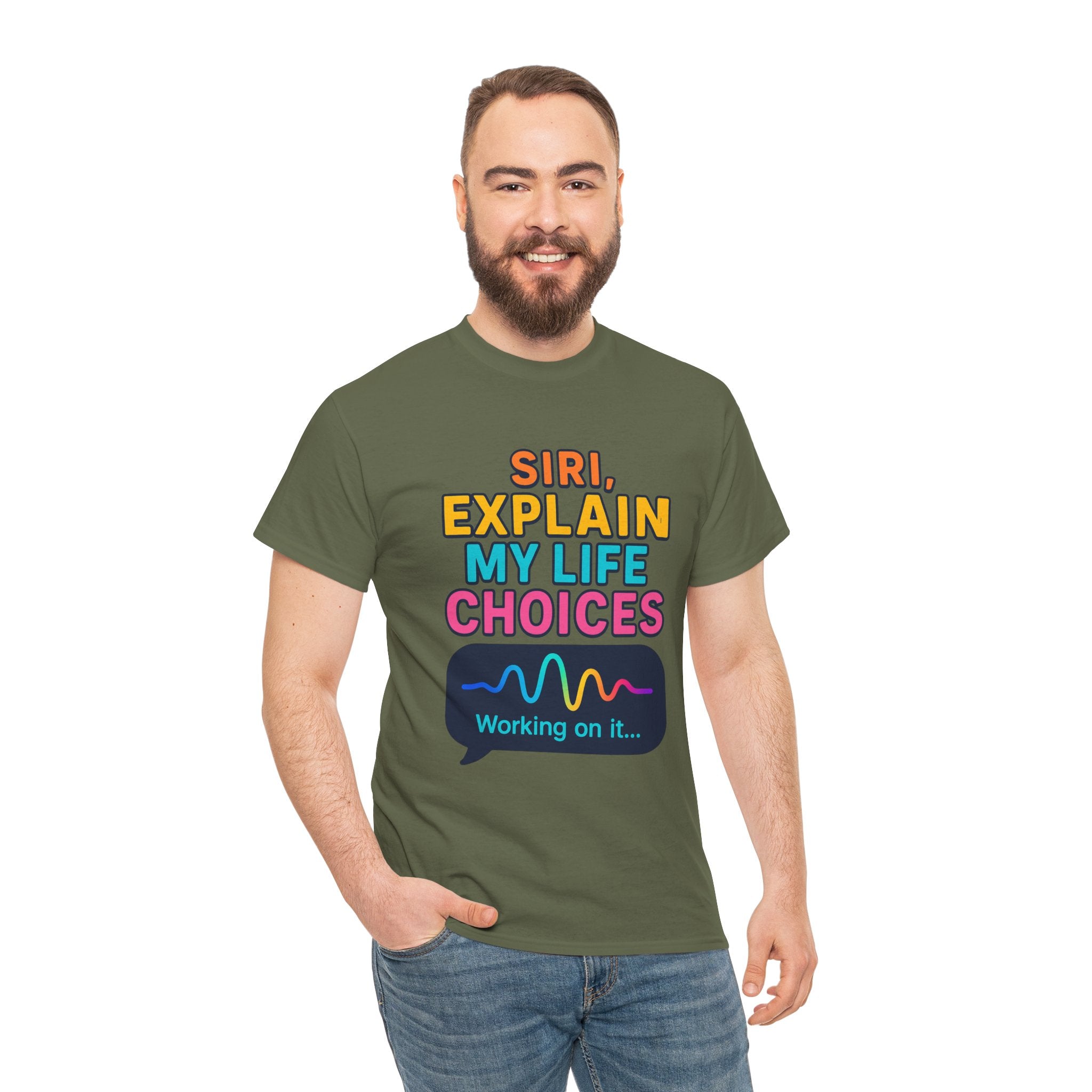 Siri Explain My Life Choices T-Shirt | Funny Tech Quote Tee