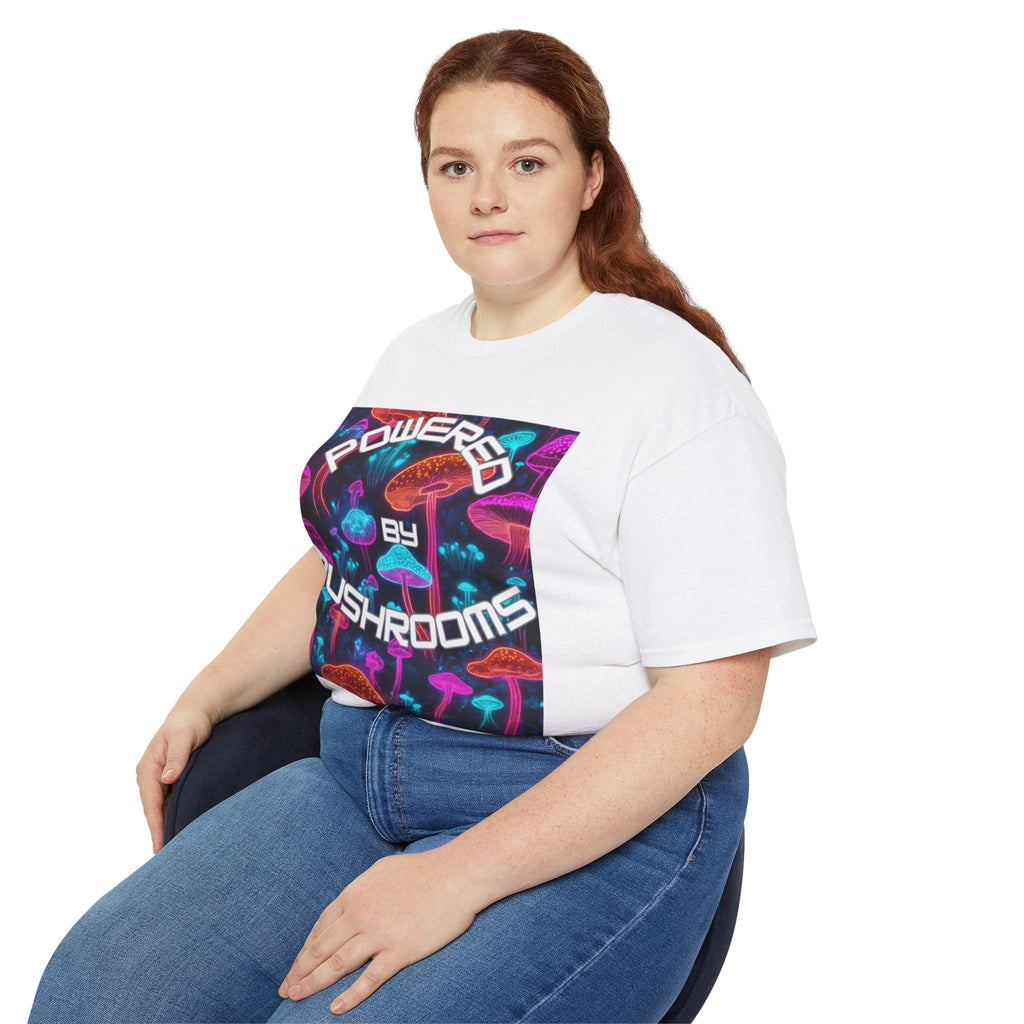 Powered by Mushrooms Funky Unisex Graphic Shirt