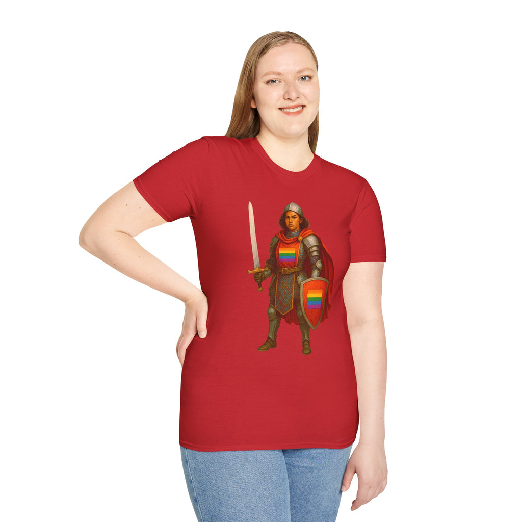 Rainbow Paladin T Shirt  Medieval Armor with Pride Shield