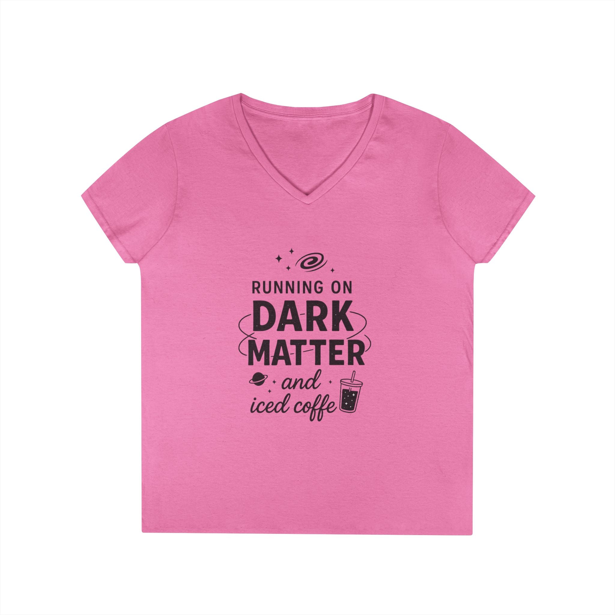 Running on Dark Matter and Iced Coffee T-Shirt | Science Coffee Tee