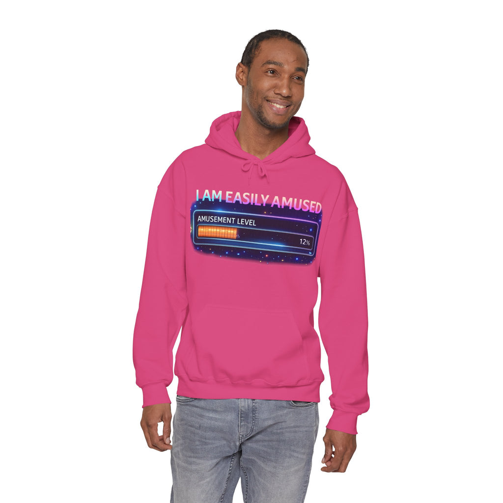 I Am Easily Amused Level Meter Hoodie | Funny Gamer Sweatshirt