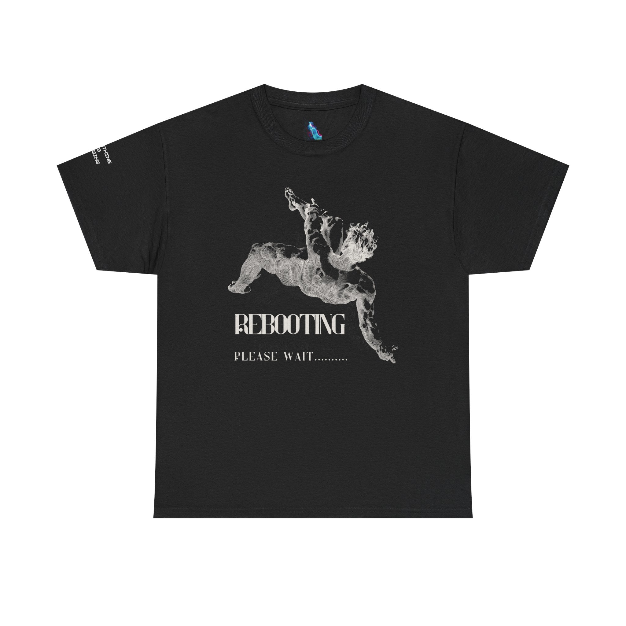 Rebooting Please Wait...  Artistic Unisex Heavy Cotton Tee - Perfect for Casual Wear, Unique Gift, Birthday, or Art Lovers