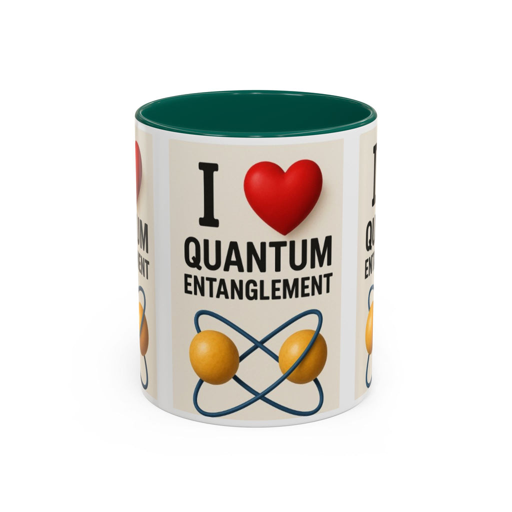 I Love Quantum Entanglement Mug – Science Nerd Coffee Mug