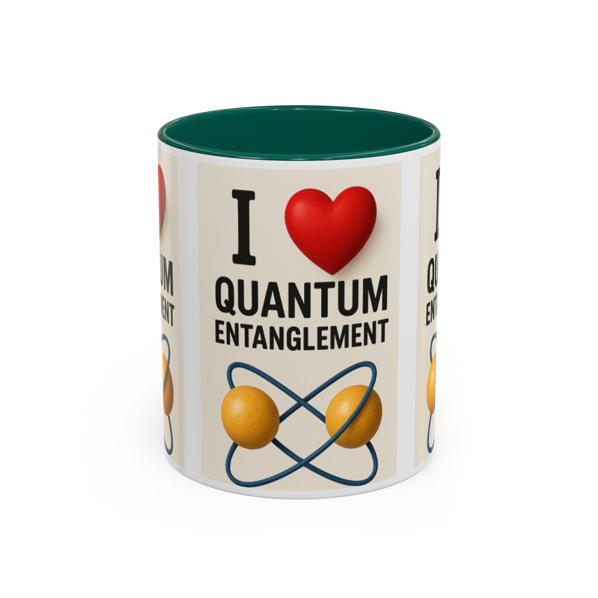 I Love Quantum Entanglement Mug – Science Nerd Coffee Mug