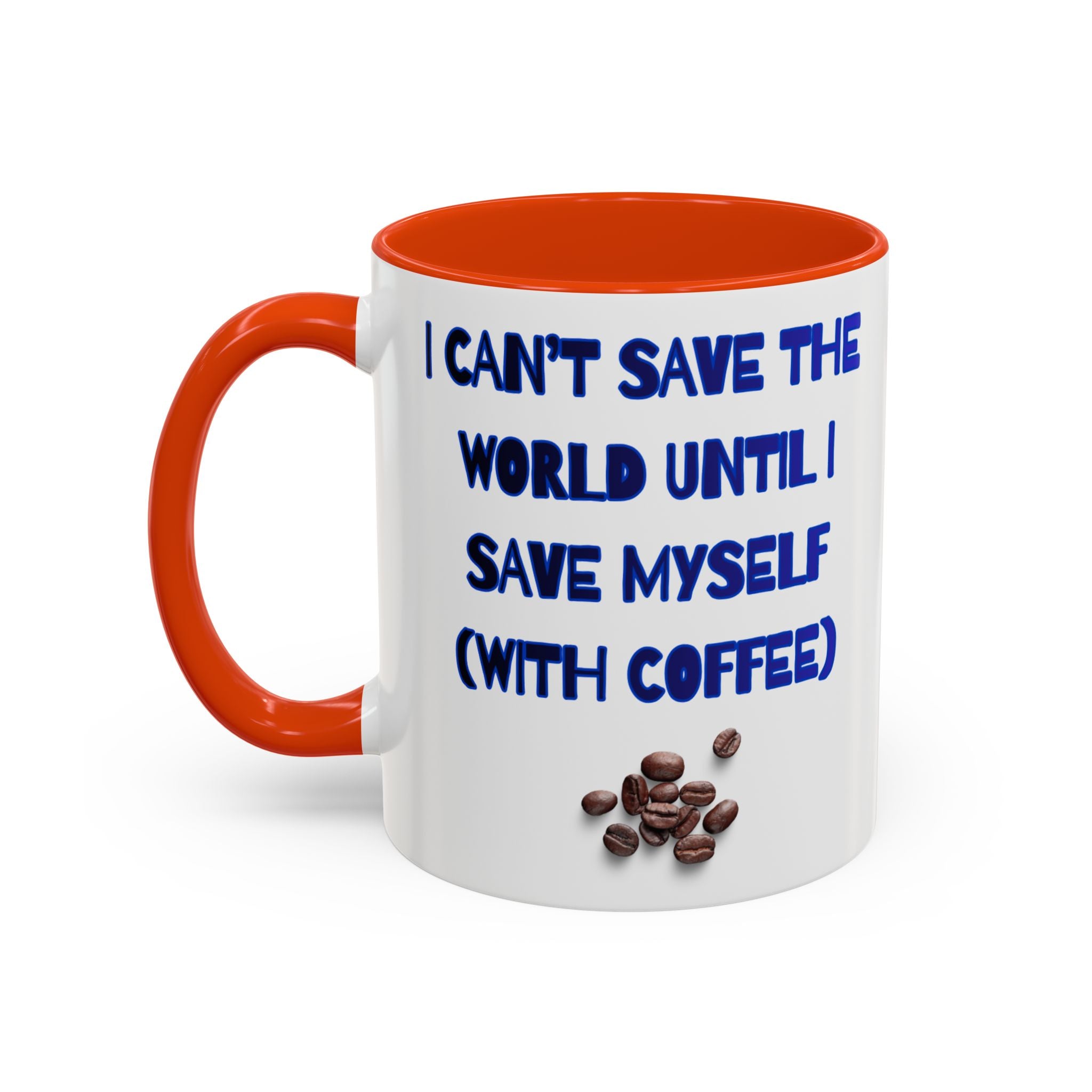 I can't save the World until I Save Myself with Coffee, Whale & Earth Eco Coffee Mug Ocean Conservation Design